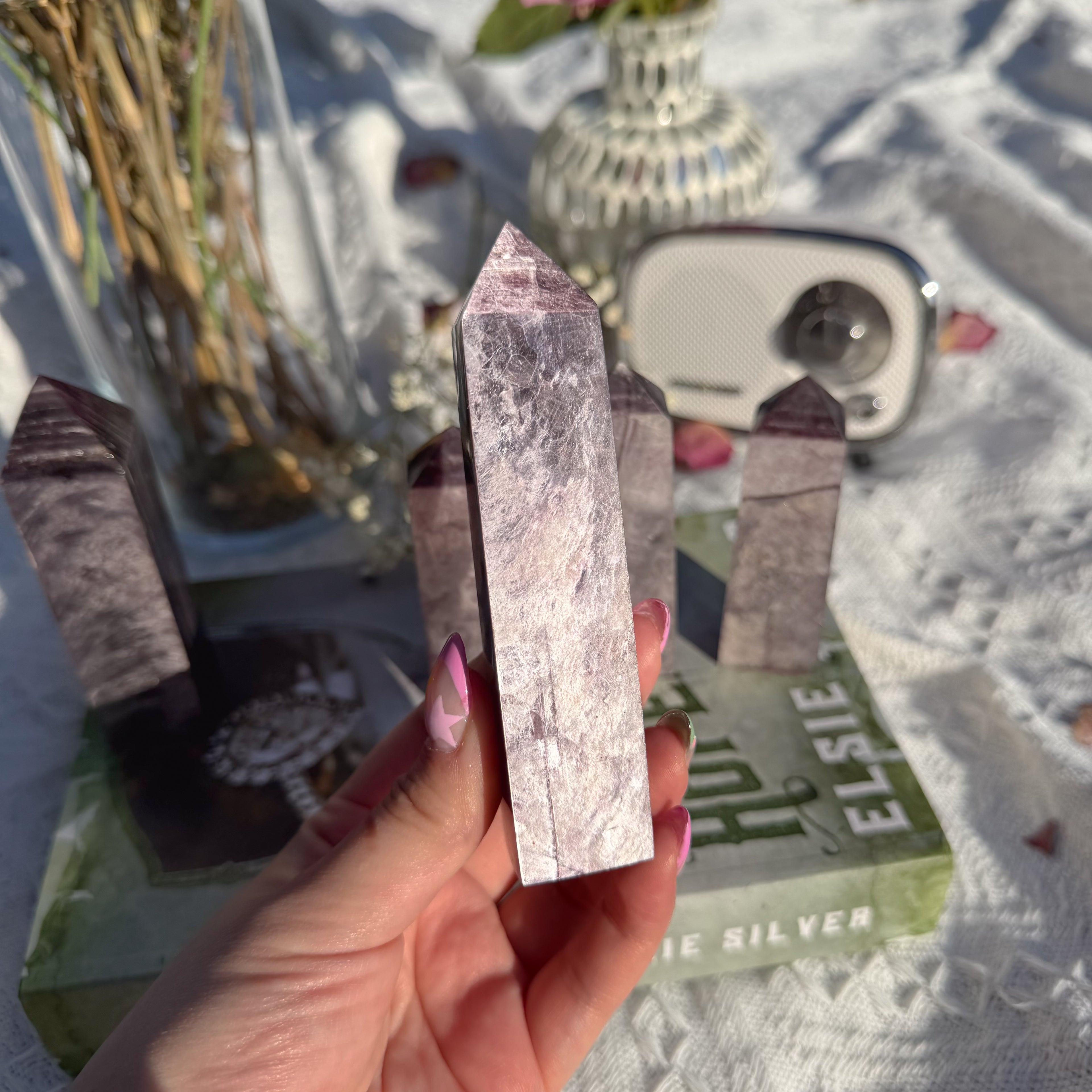 Gem Lepidolite Flashy Tower (Choose Your Own)