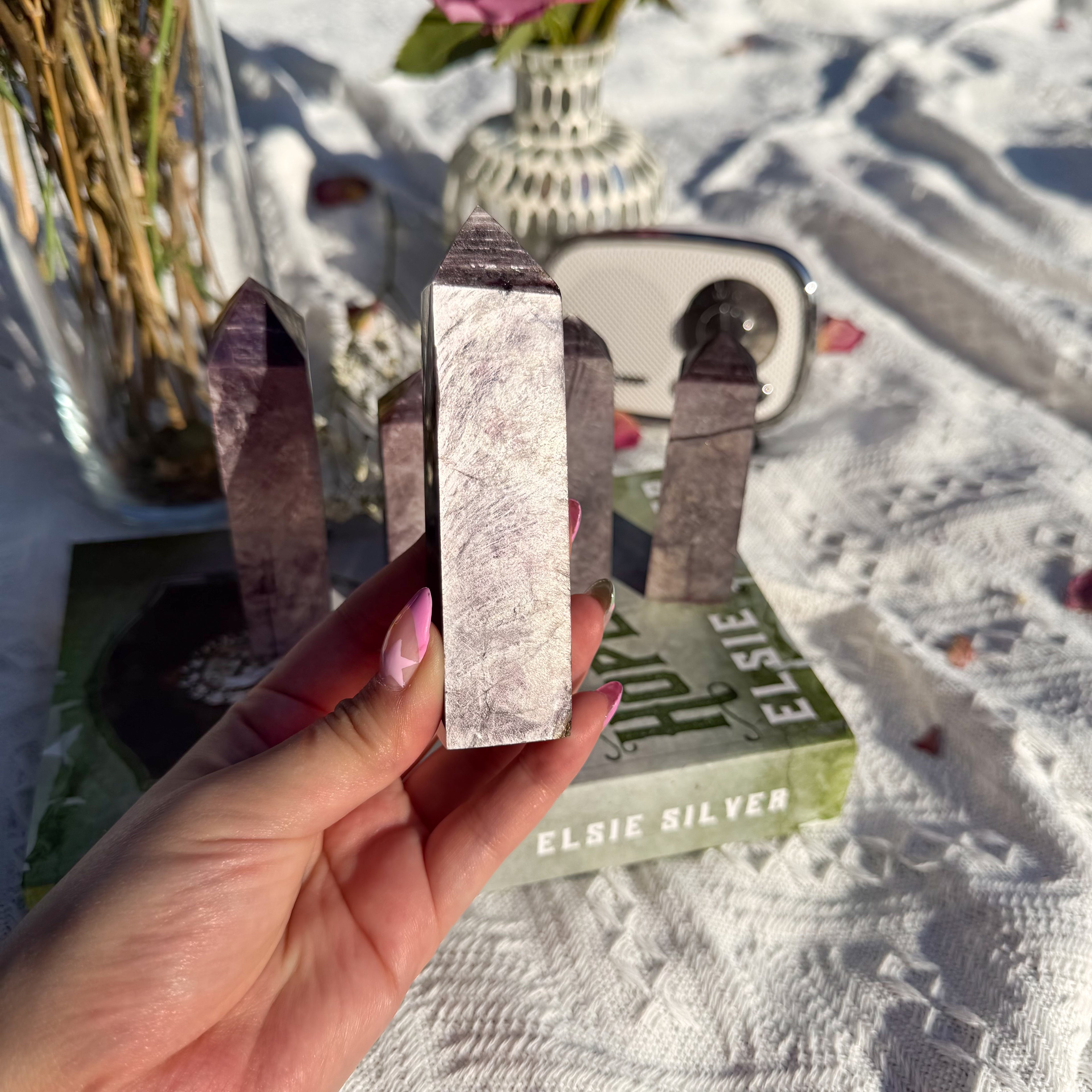 Gem Lepidolite Flashy Tower (Choose Your Own)
