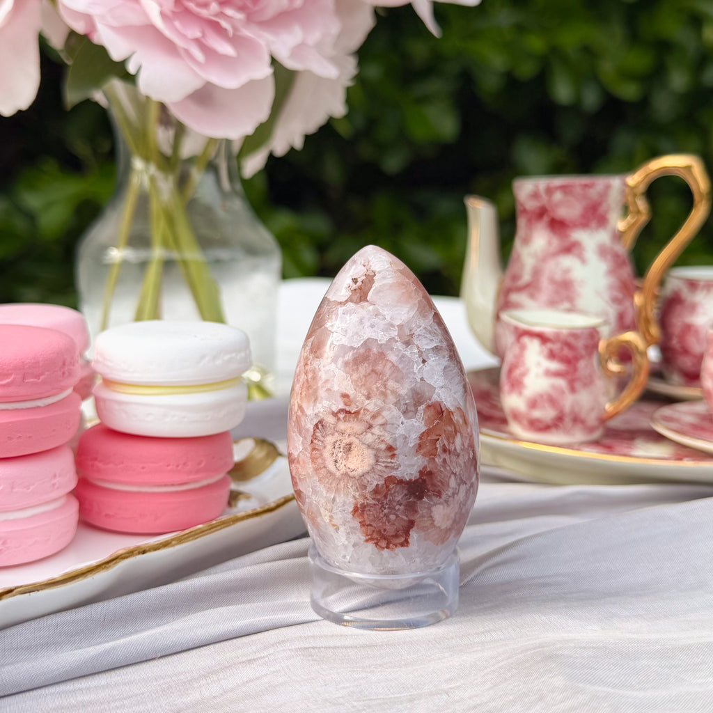 Pink Amethyst & Flower Agate Egg (Choose Your Own)