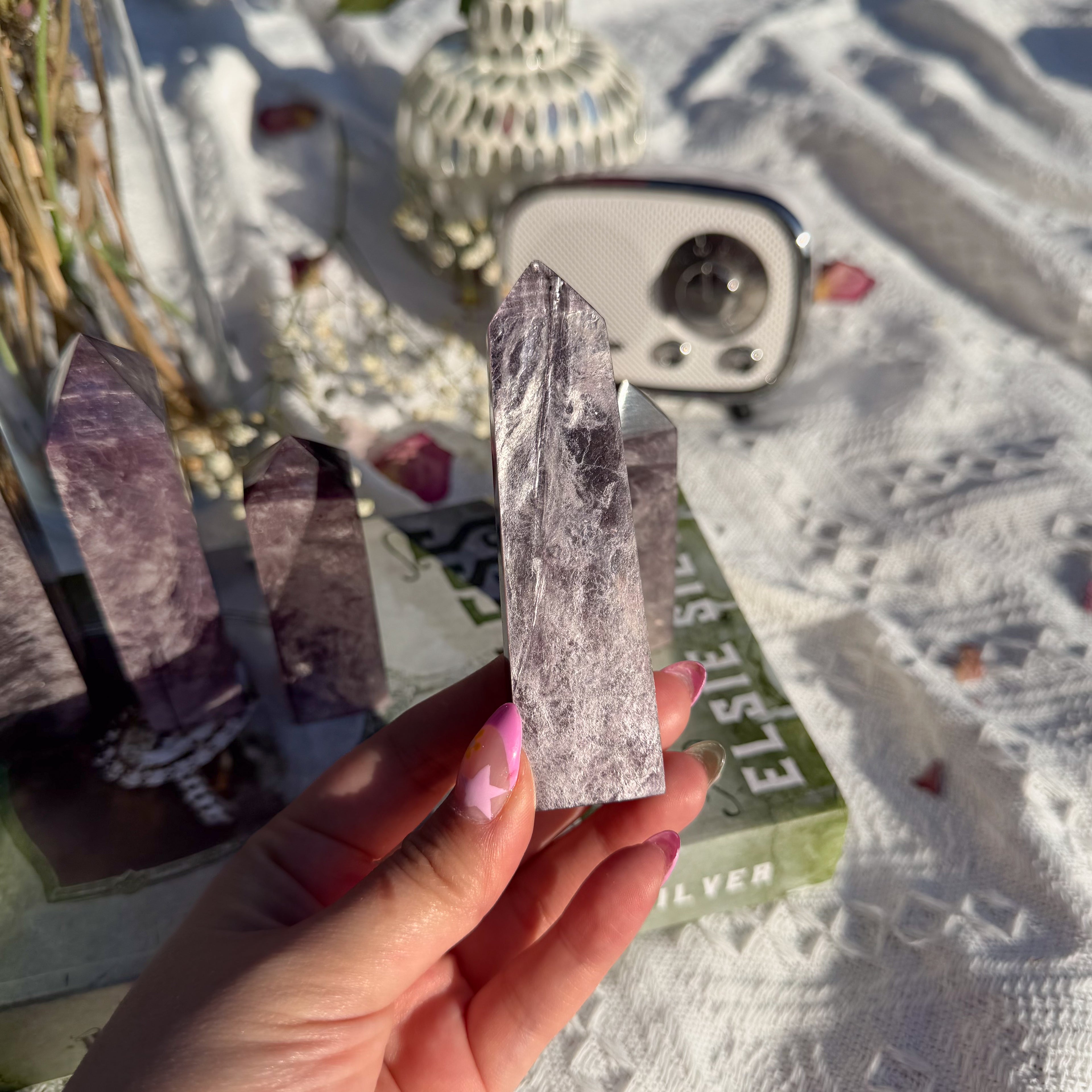 Gem Lepidolite Flashy Tower (Choose Your Own)