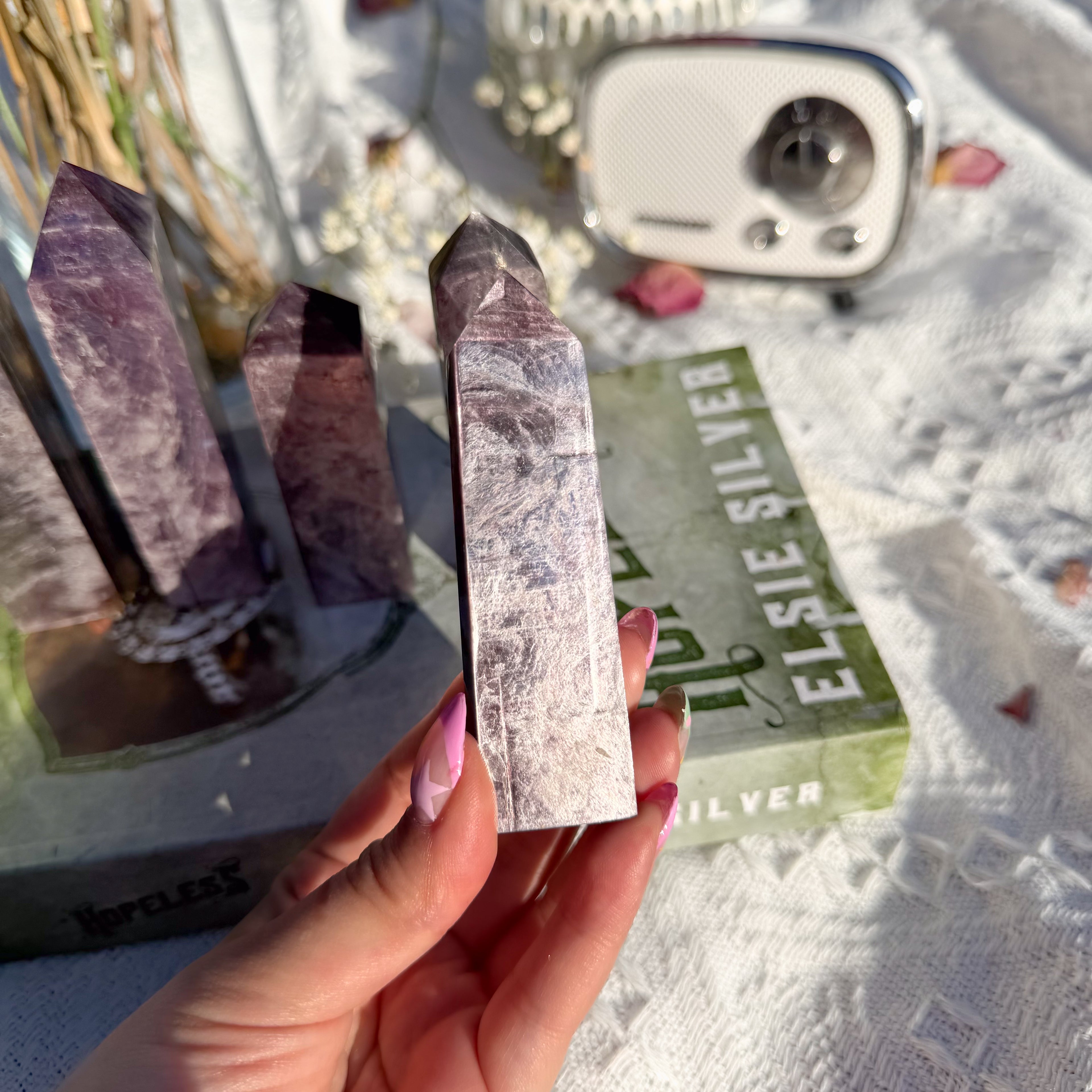 Gem Lepidolite Flashy Tower (Choose Your Own)
