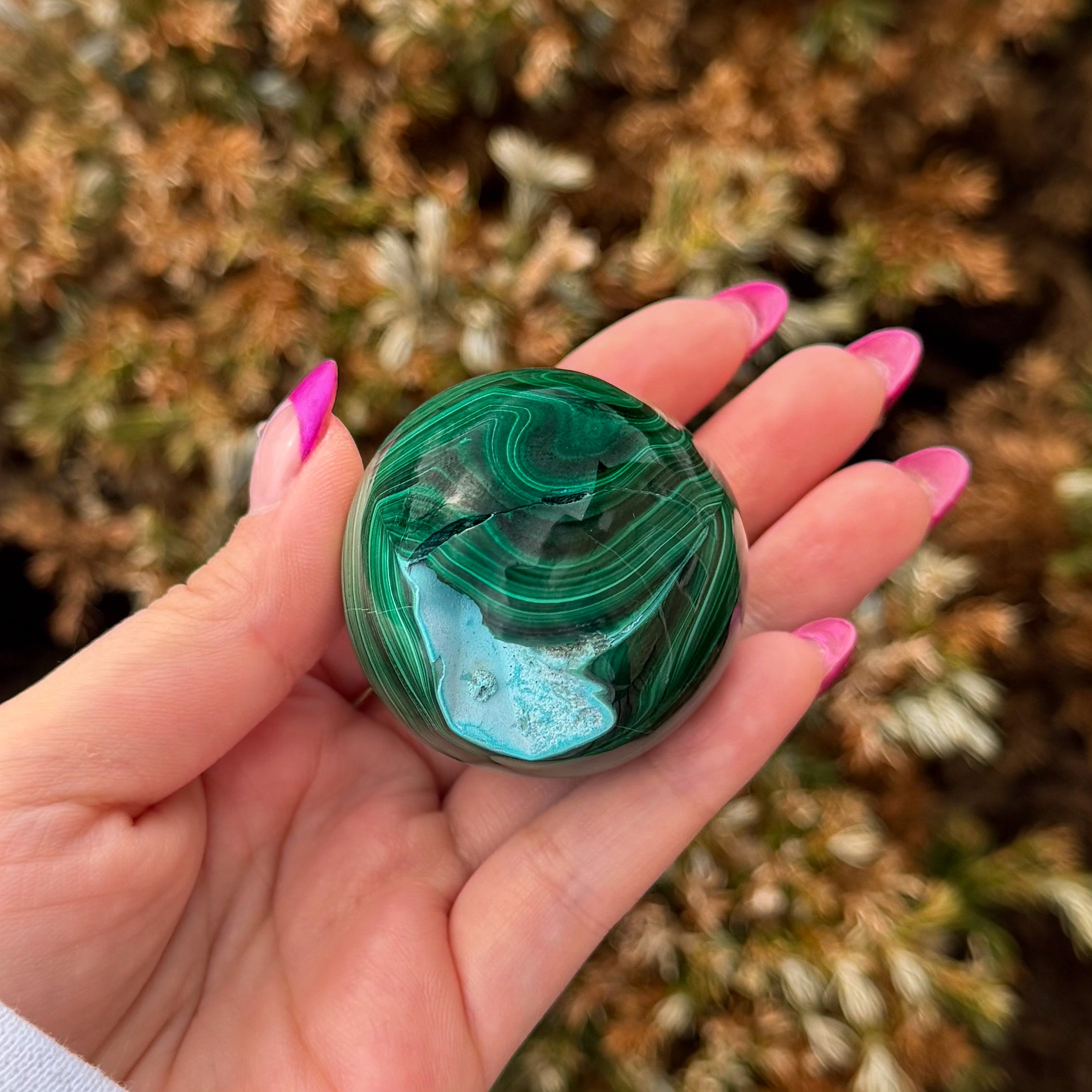Malachite Chrysocolla Sphere D (High Grade)