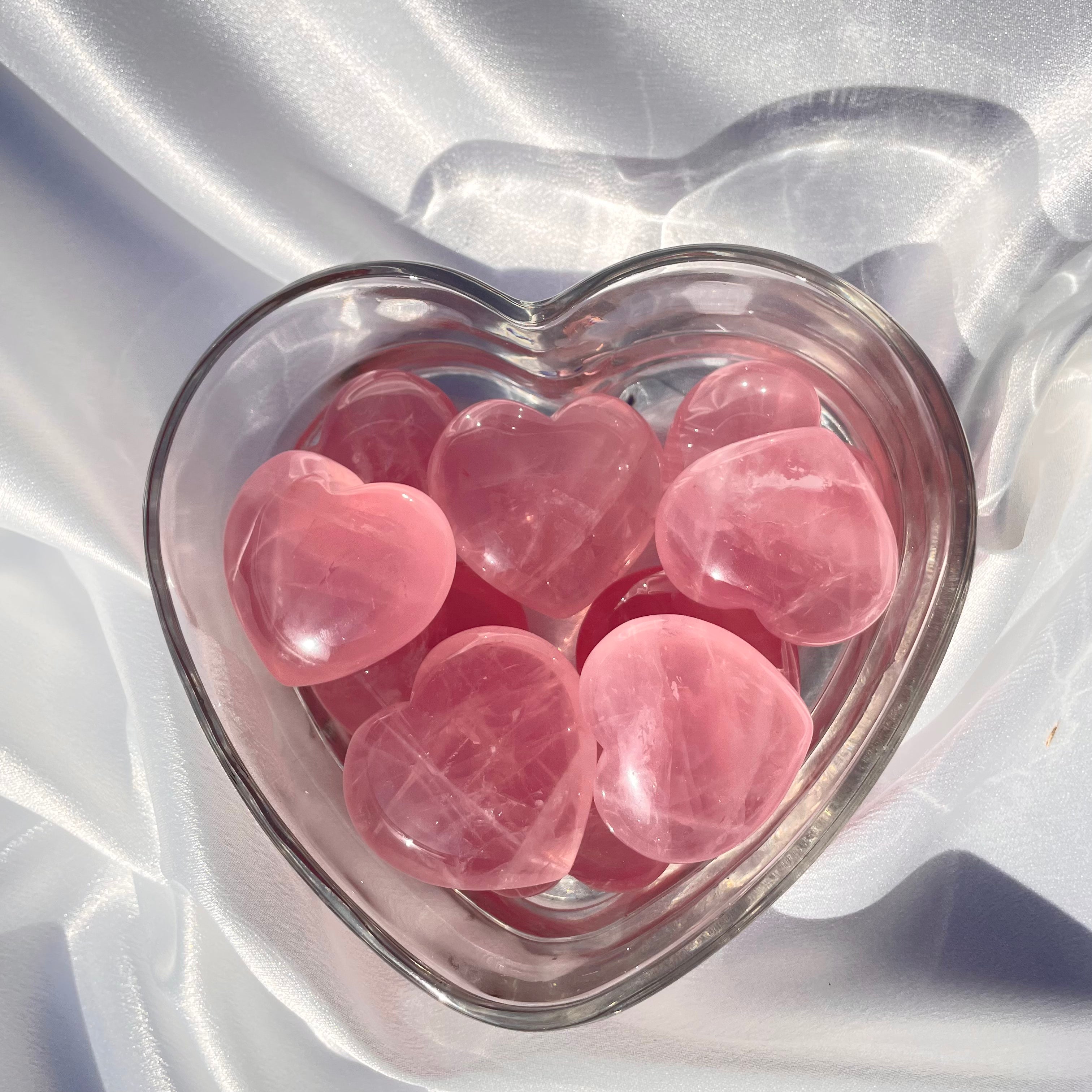 Intuitively Selected Rose Quartz Asterism Hearts