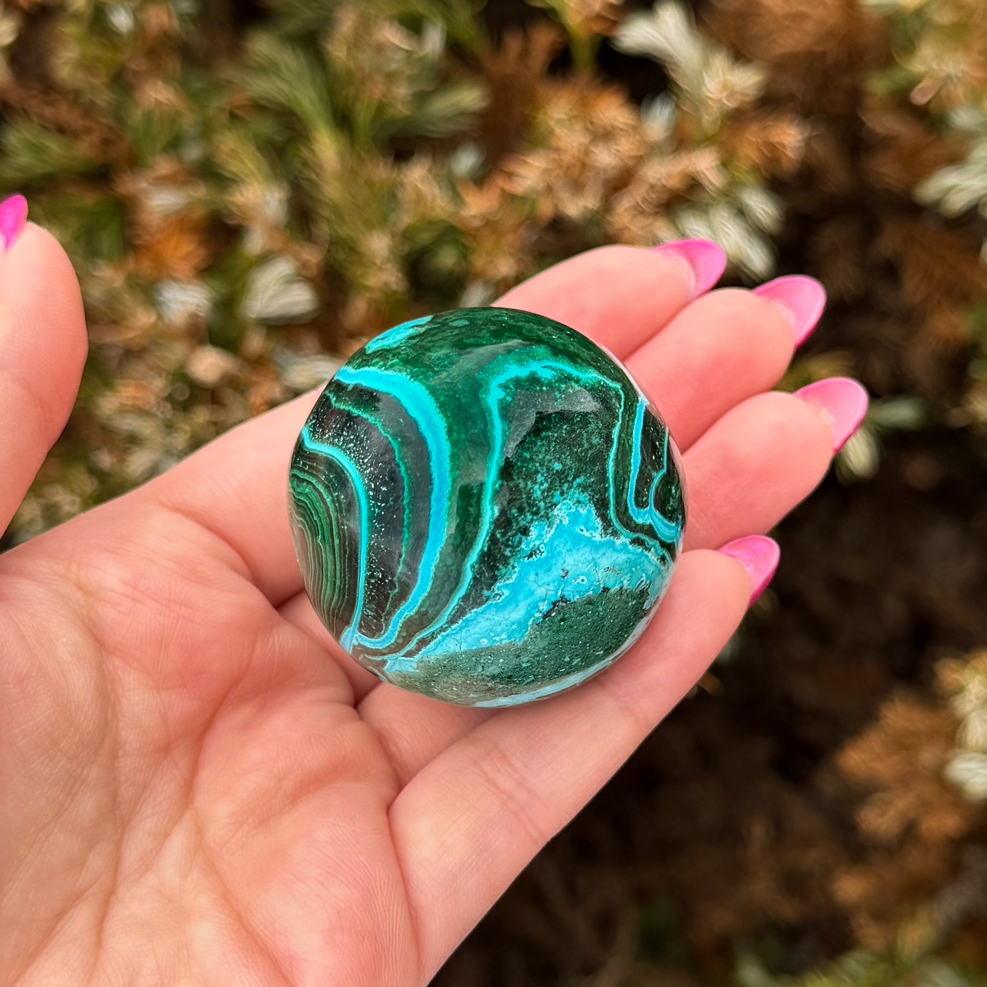 Malachite Chrysocolla Sphere E (High Grade)