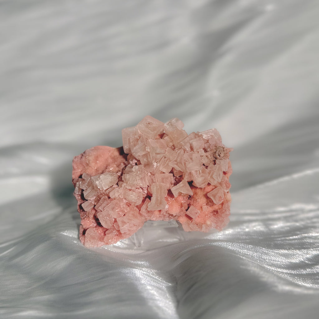 Pink Halite Crystal Cluster D