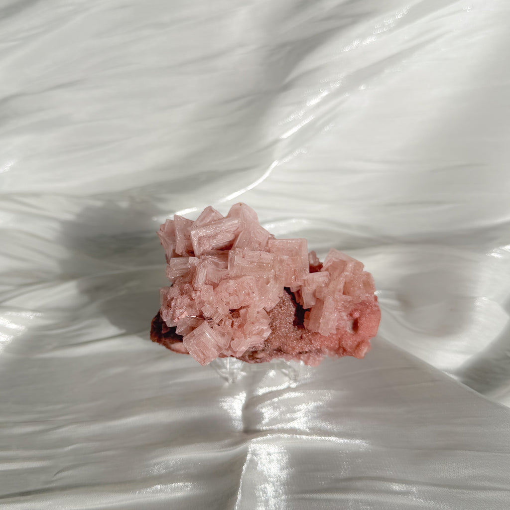 Pink Halite Crystal Cluster G