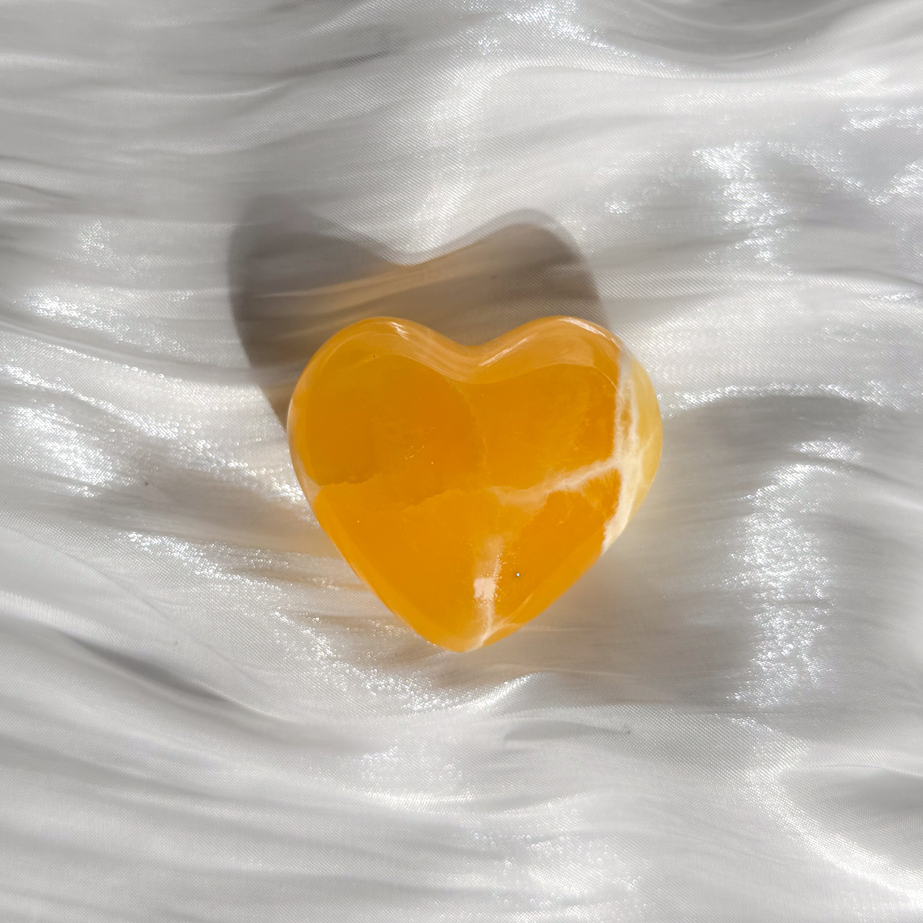 Honey Calcite Heart B