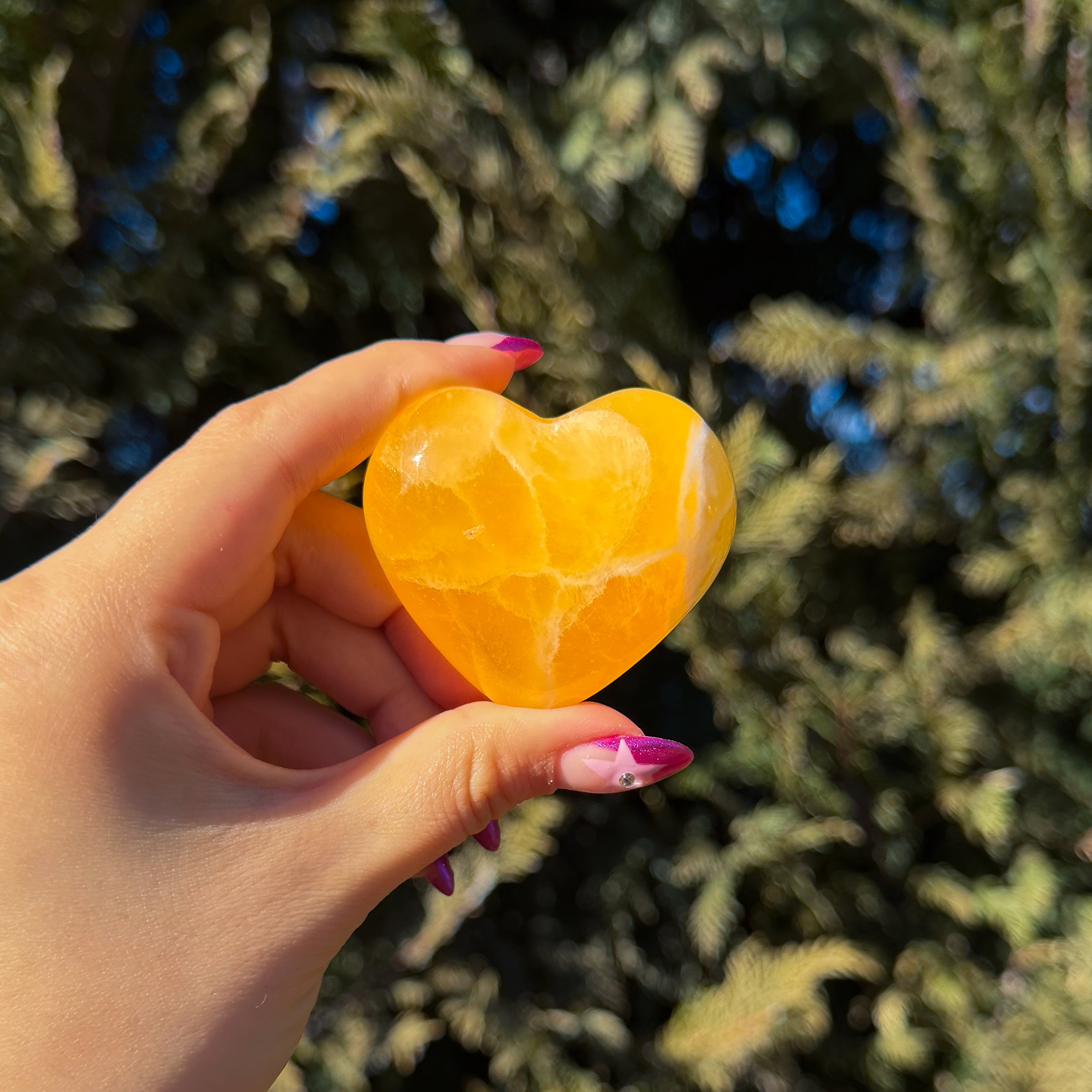 Honey Calcite Heart B