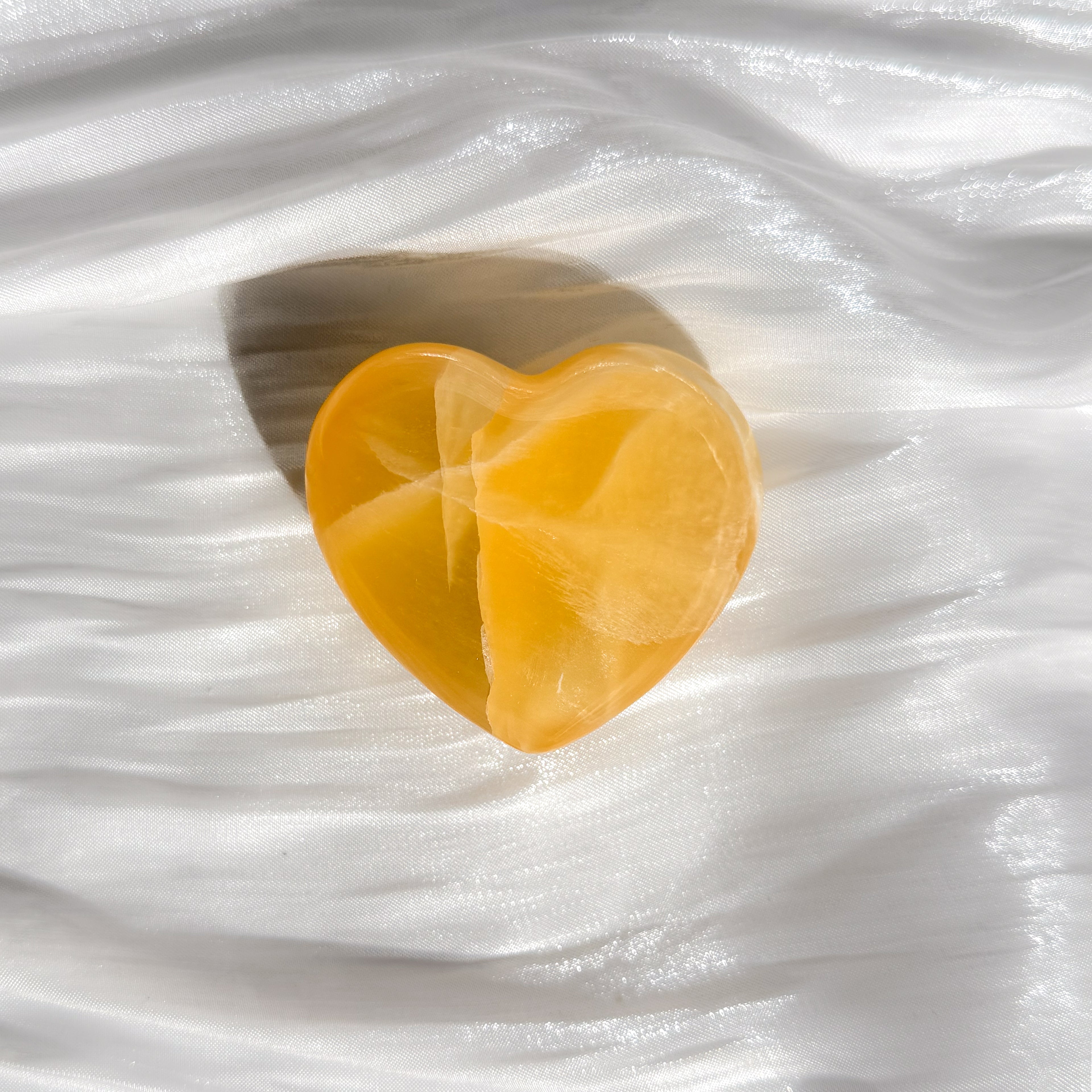 Honey Calcite Heart C