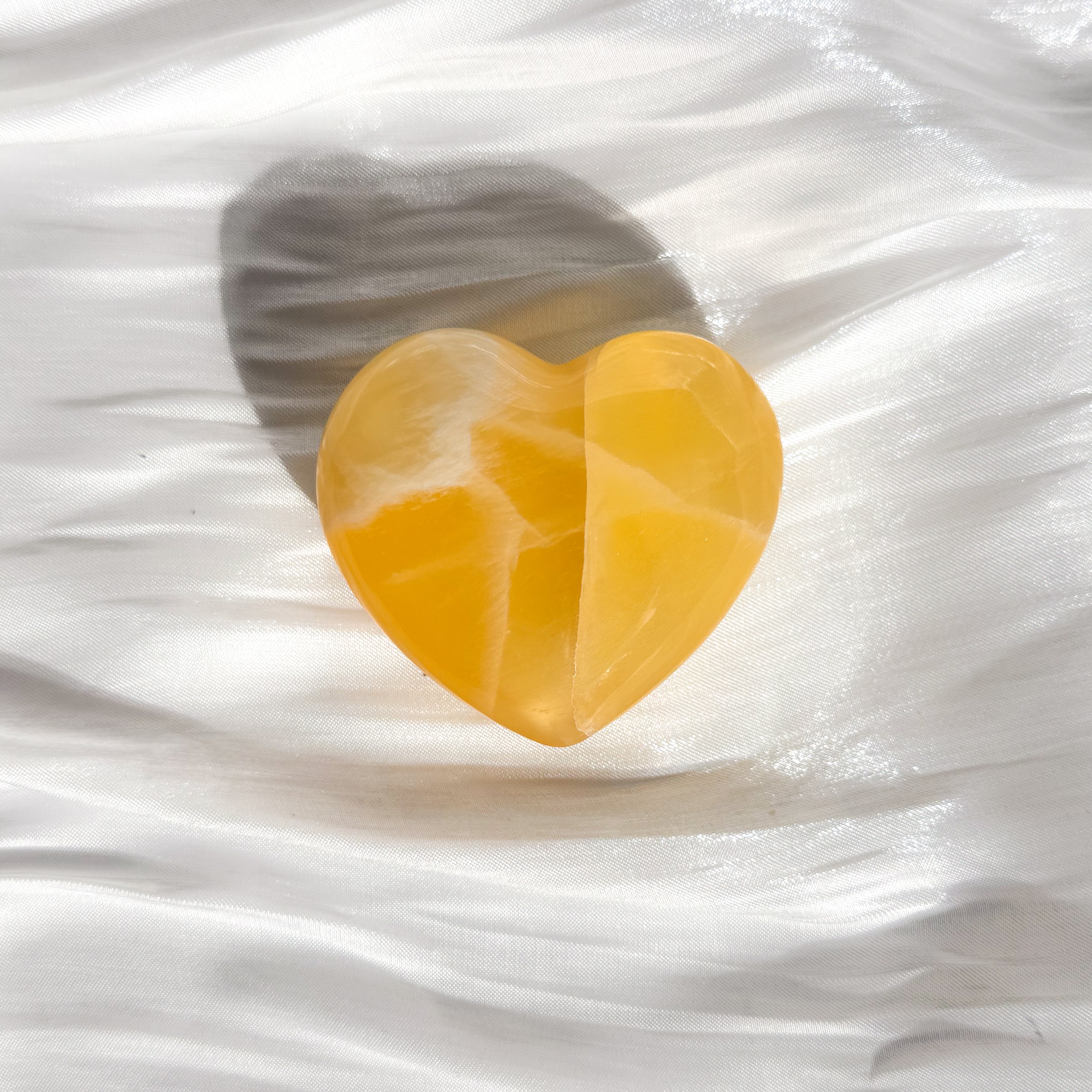 Honey Calcite Heart C