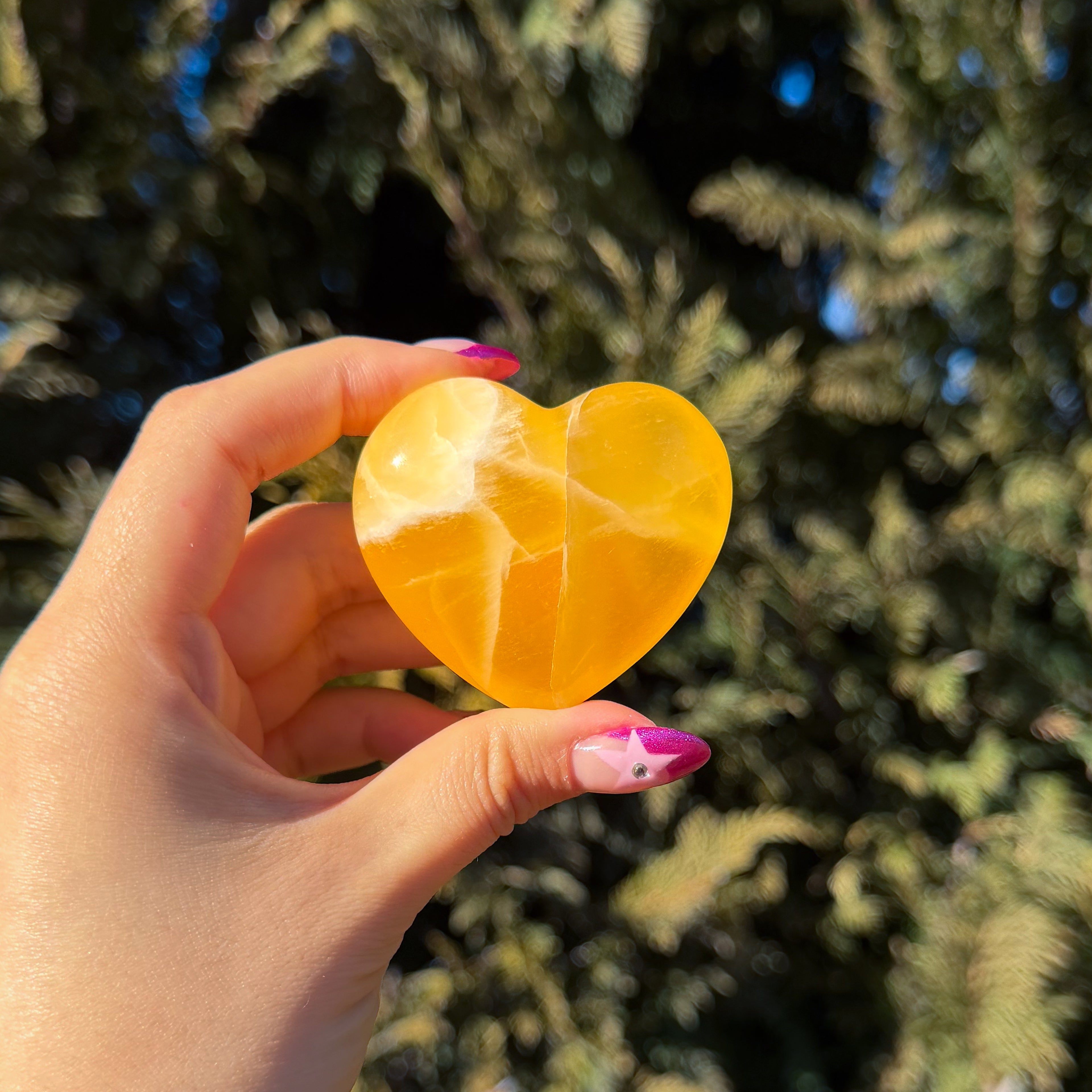 Honey Calcite Heart C