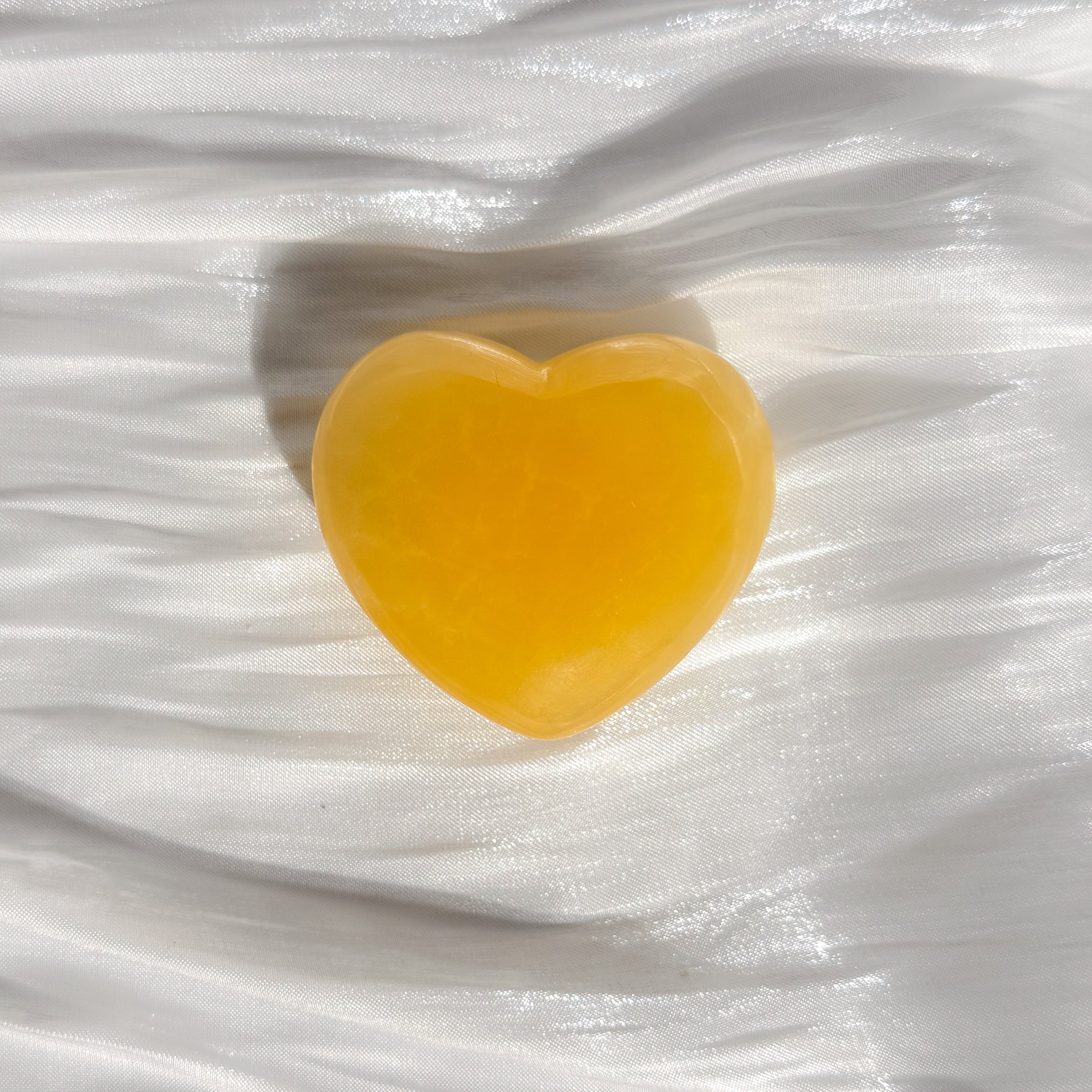 Honey Calcite Heart D