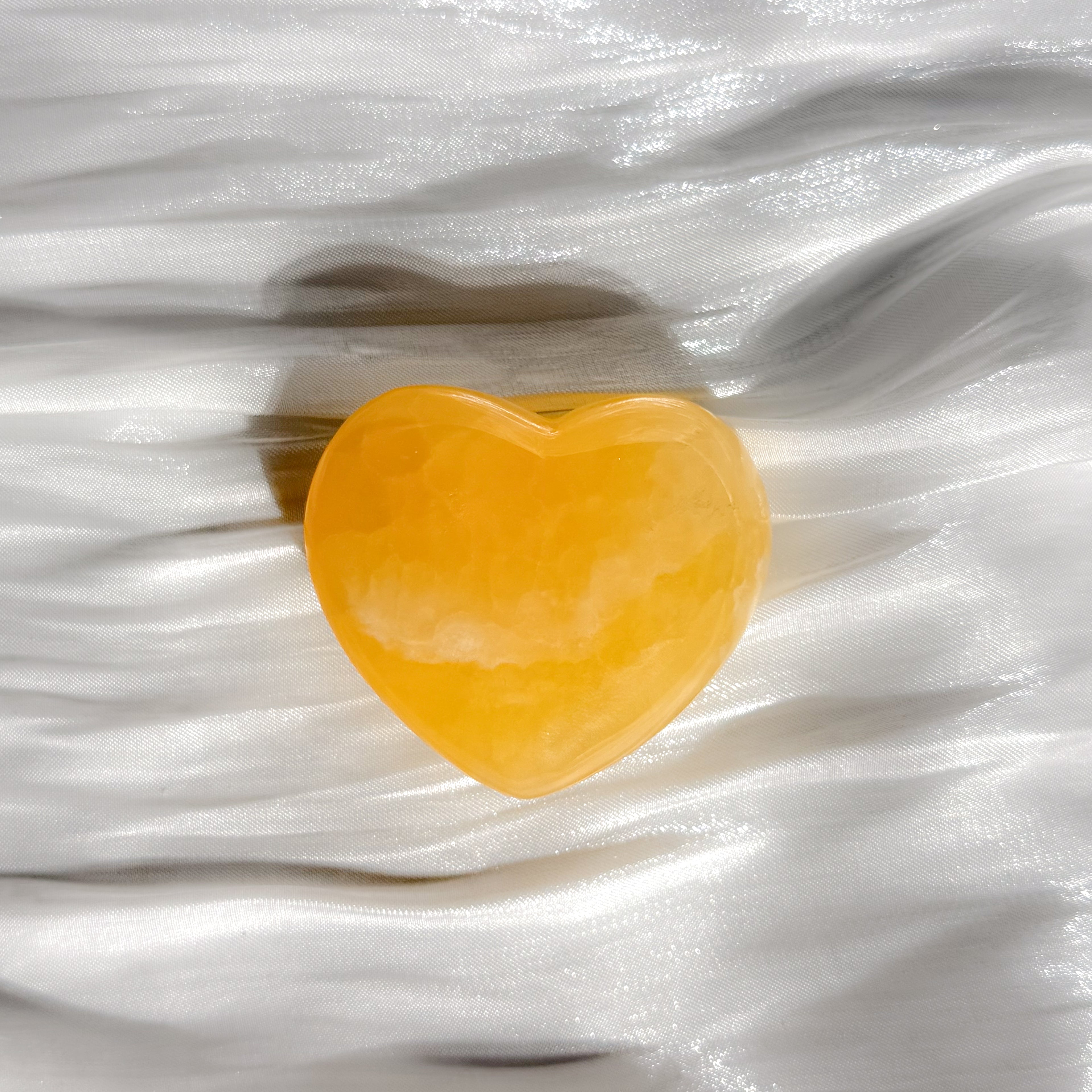 Honey Calcite Heart D
