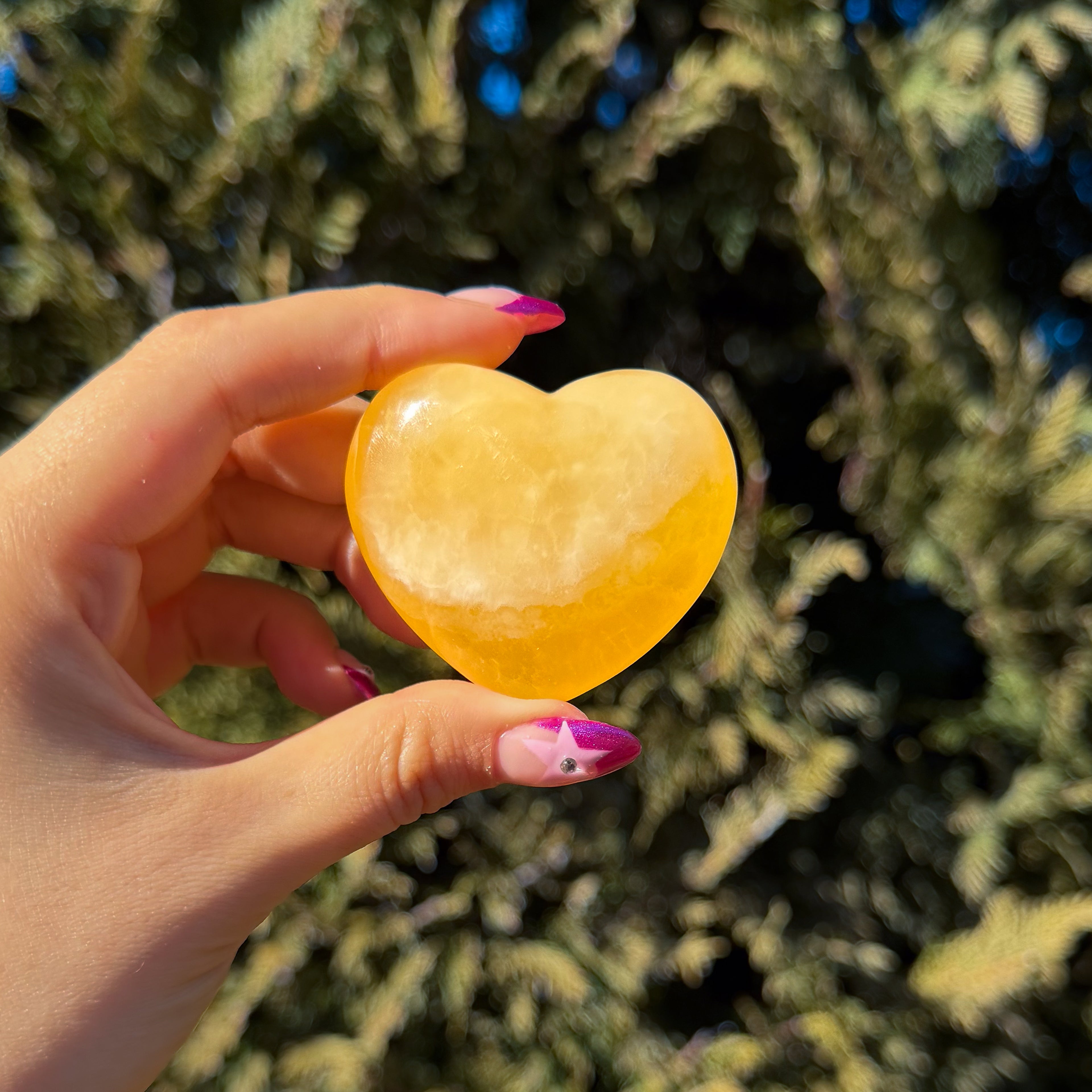 Honey Calcite Heart D