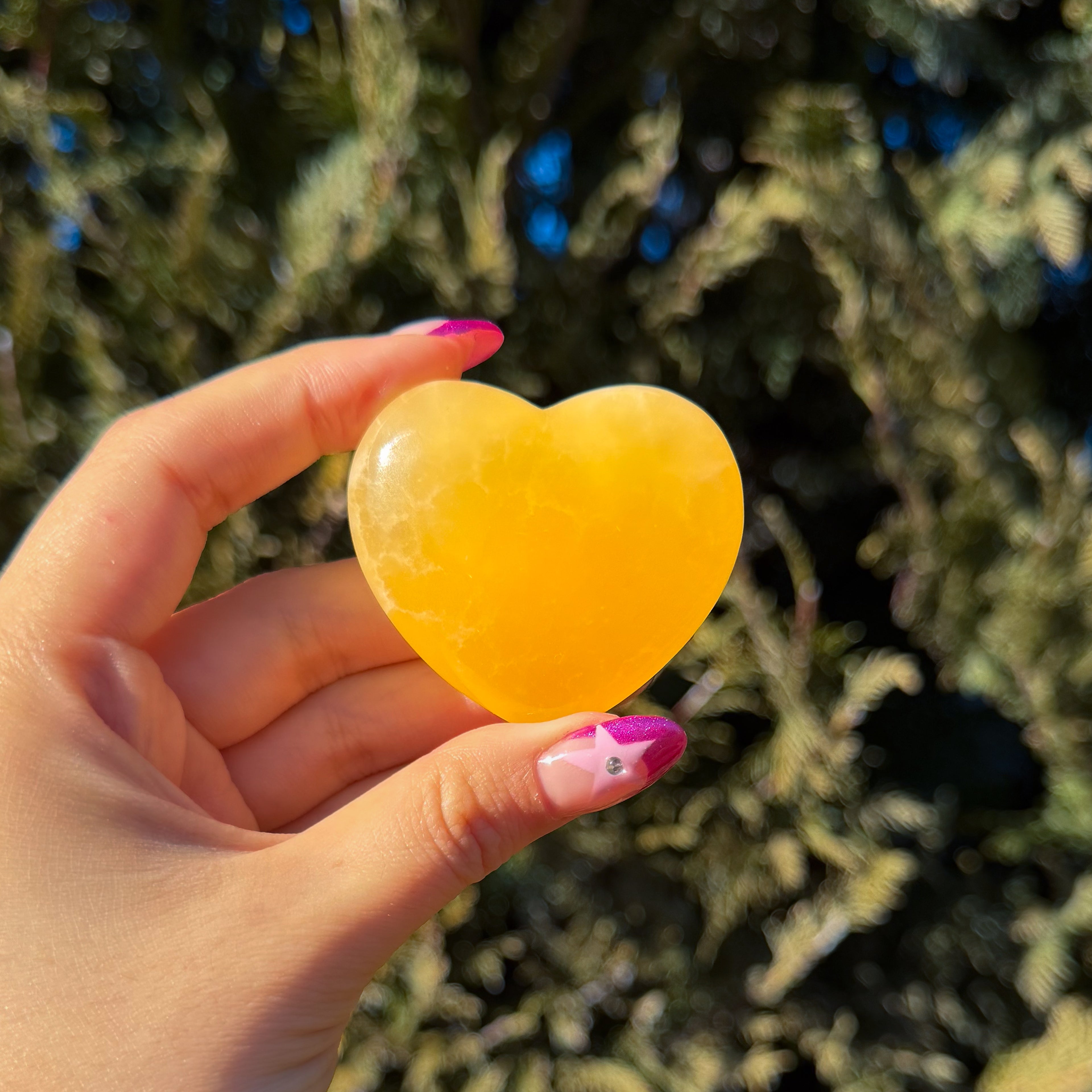 Honey Calcite Heart D