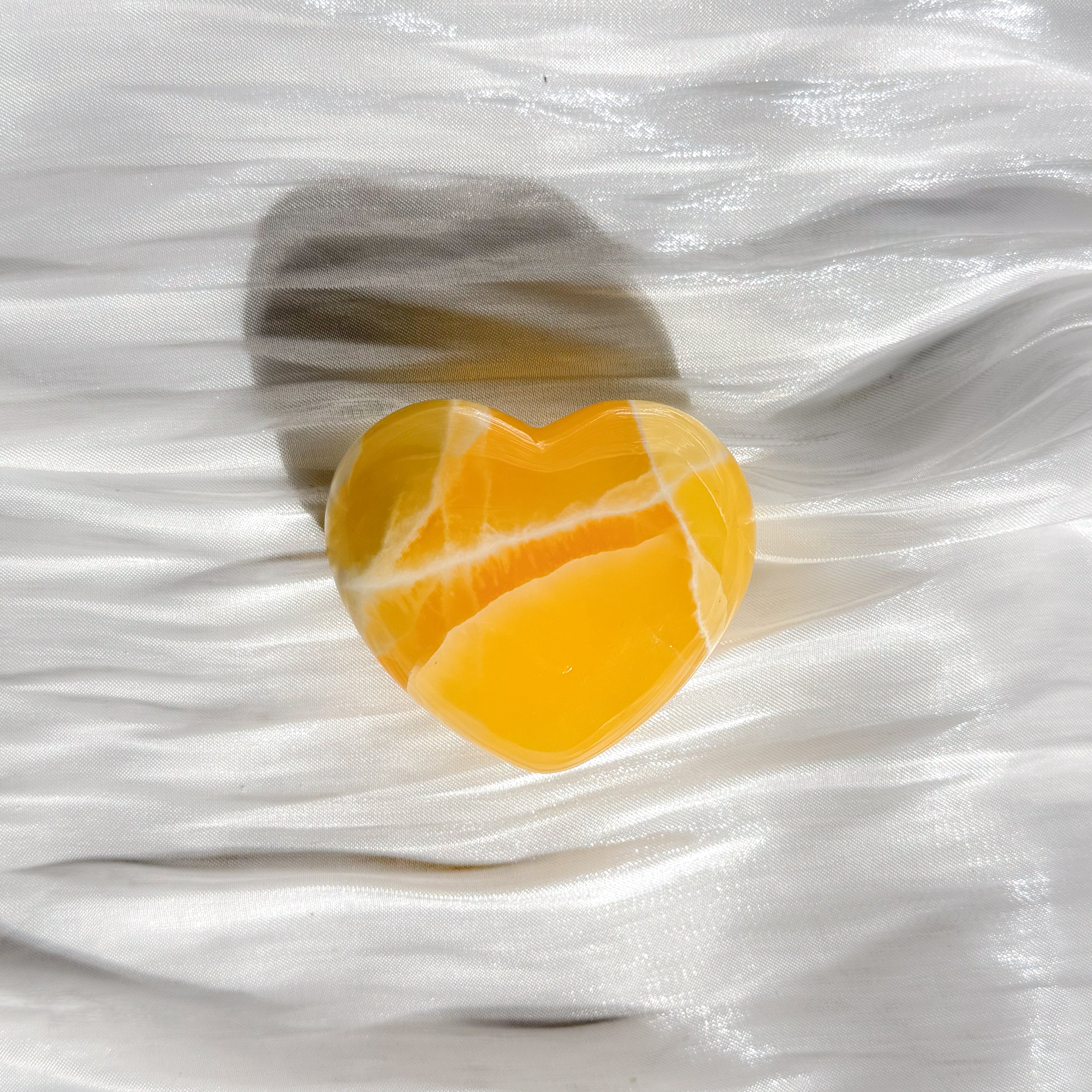 Honey Calcite Heart E