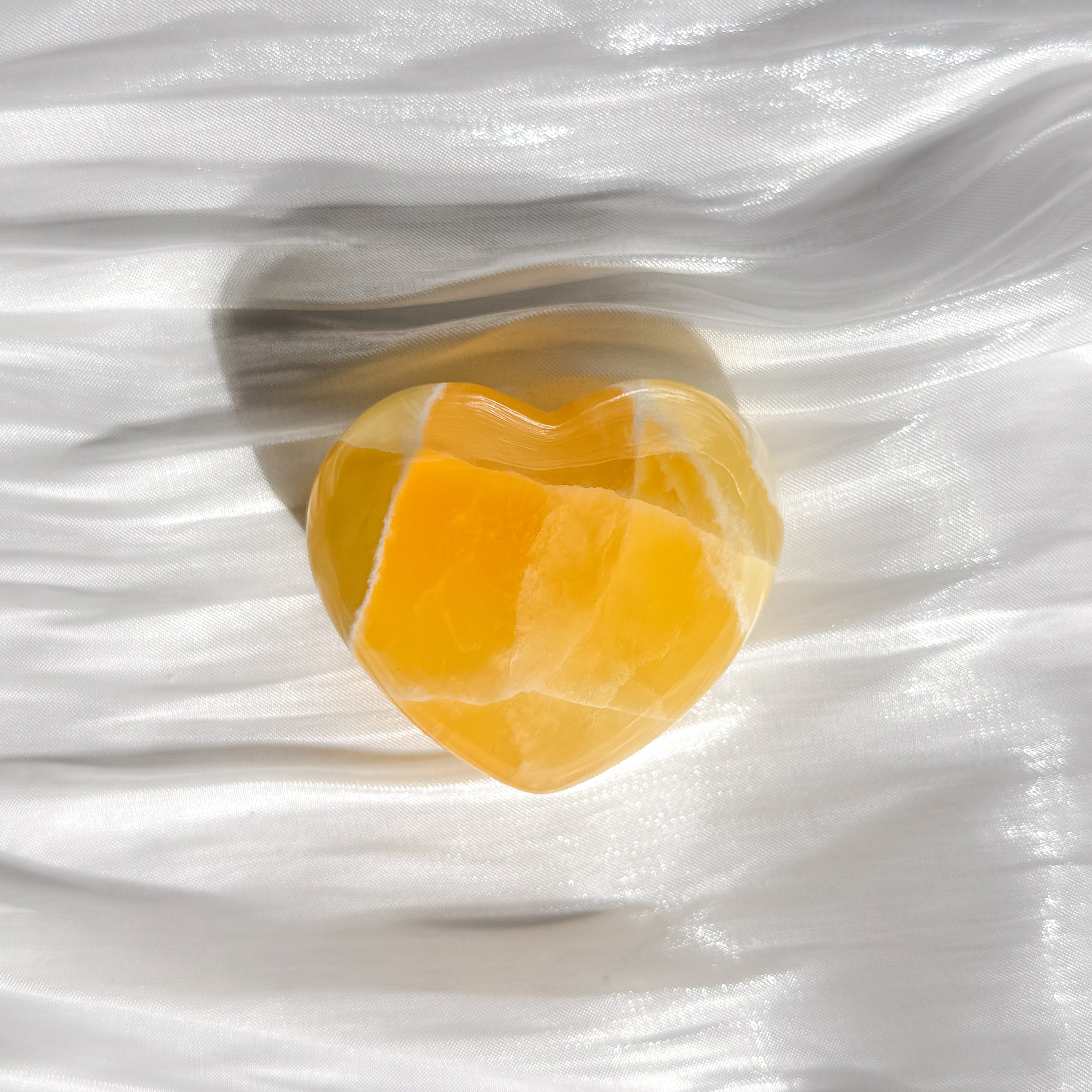 Honey Calcite Heart E