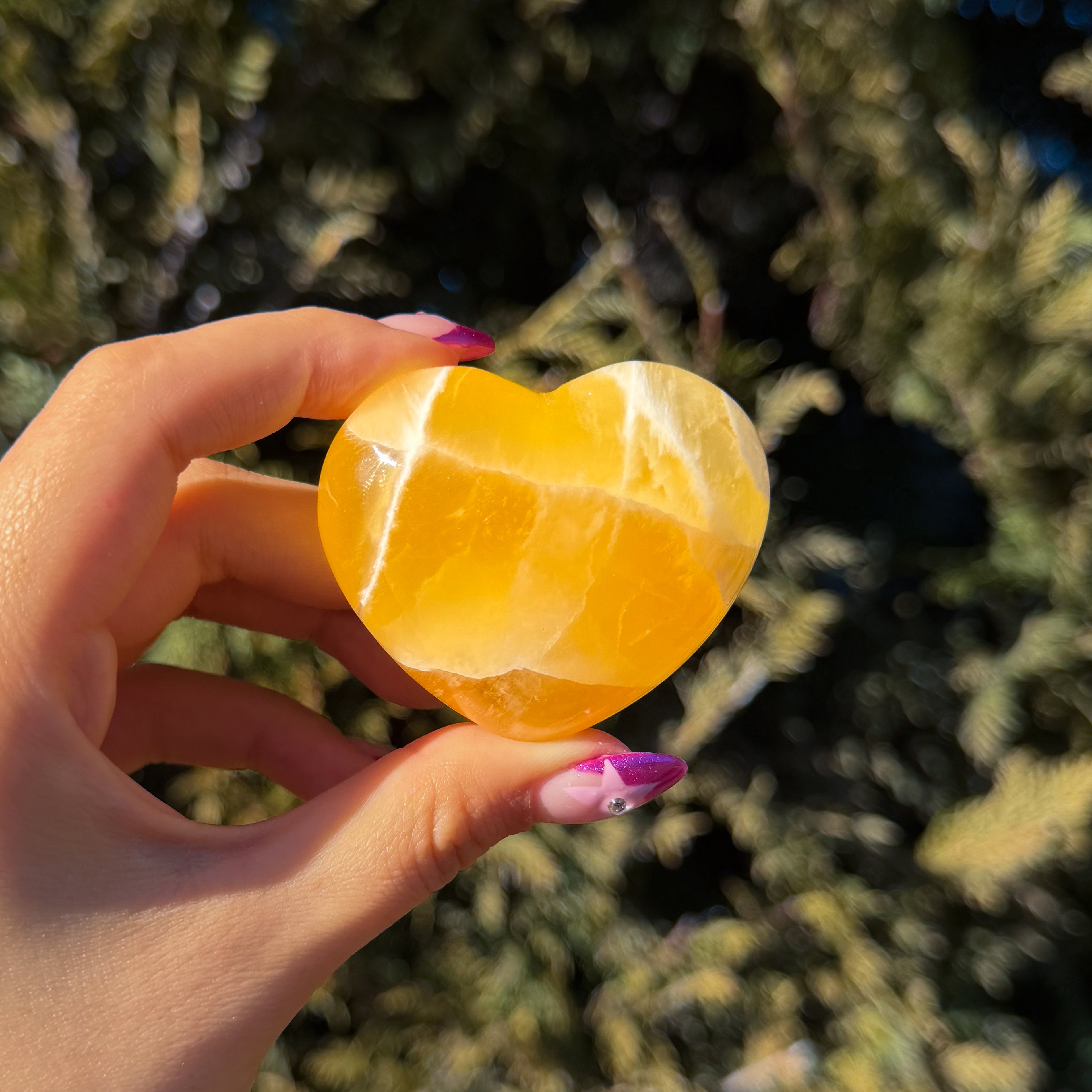 Honey Calcite Heart E