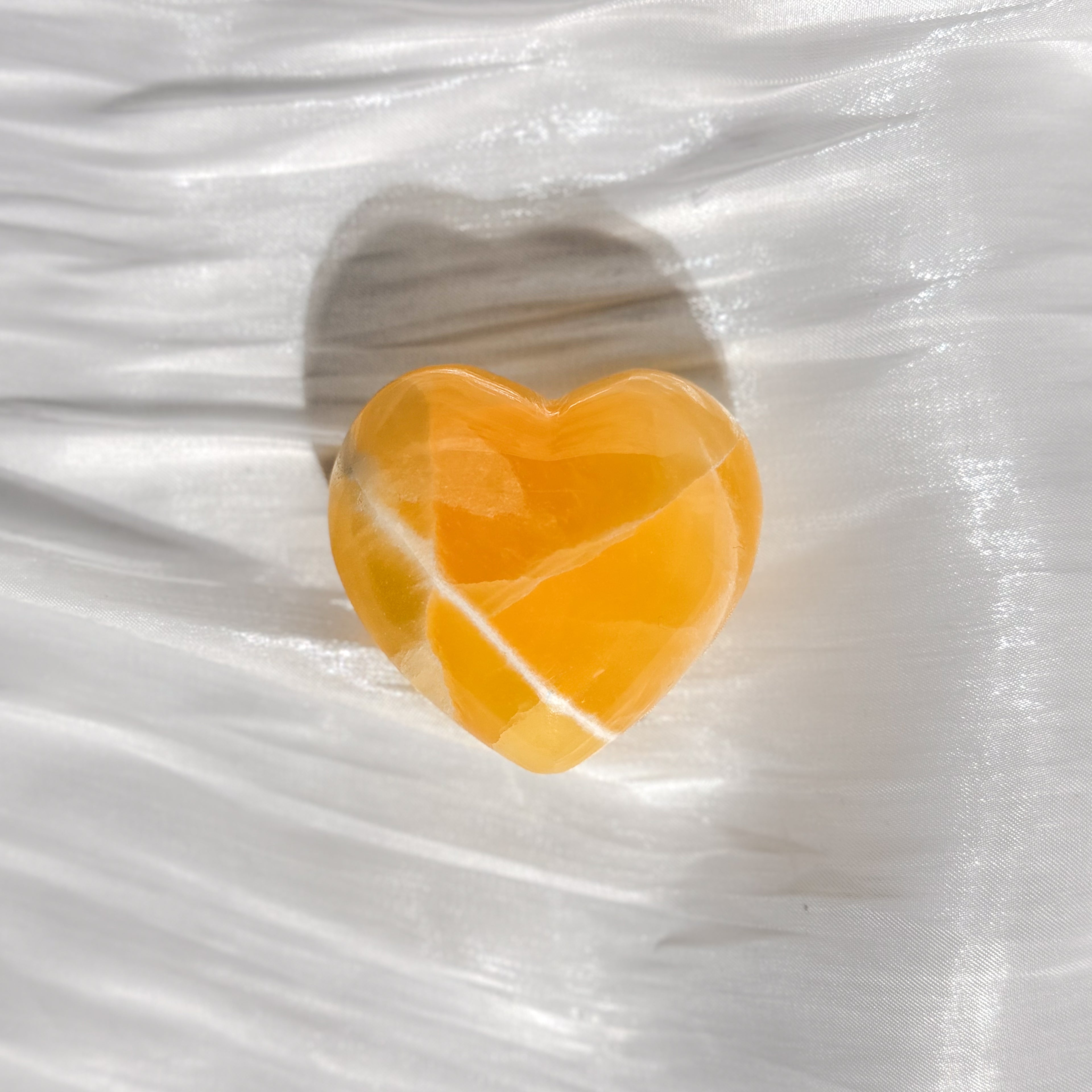 Honey Calcite Heart F