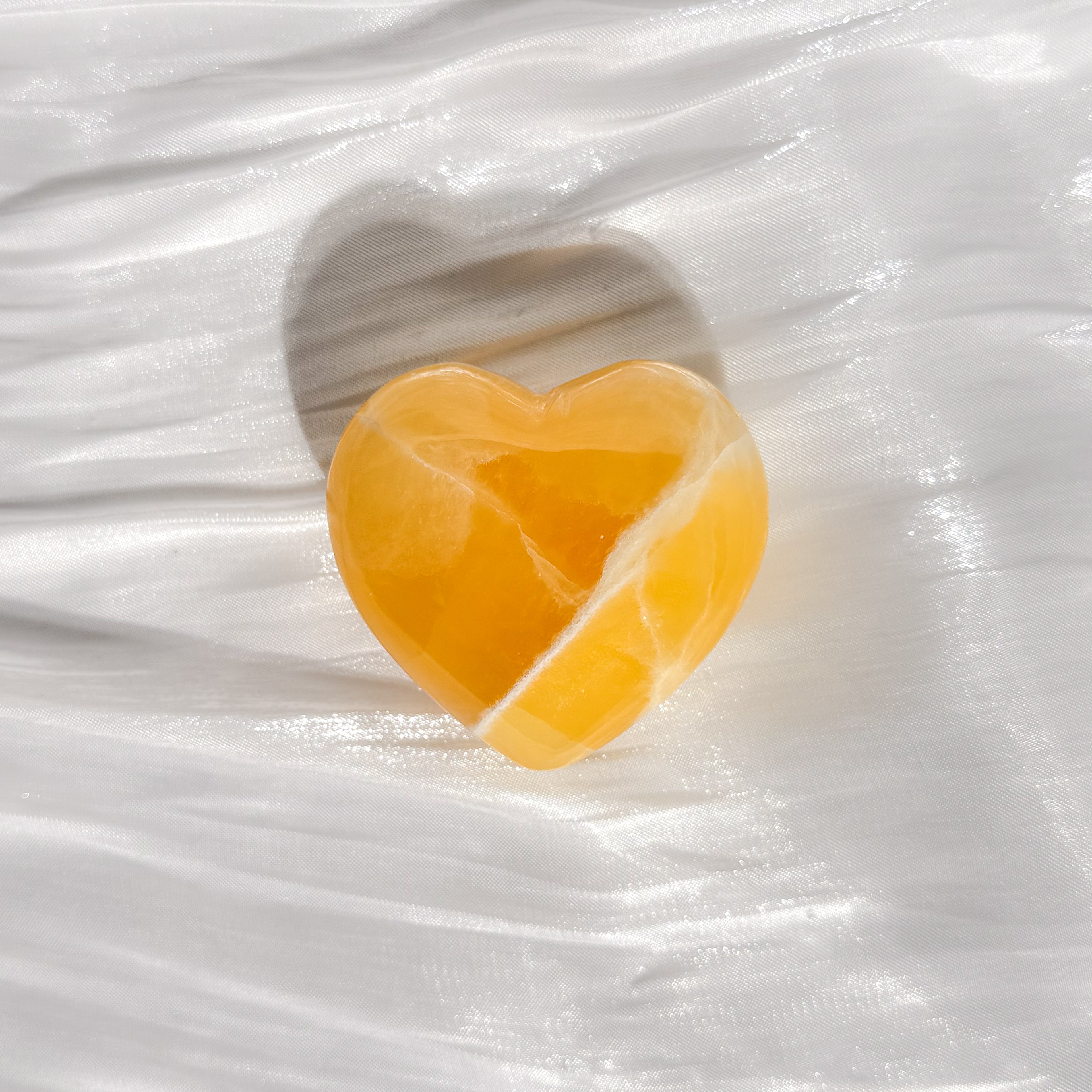 Honey Calcite Heart F