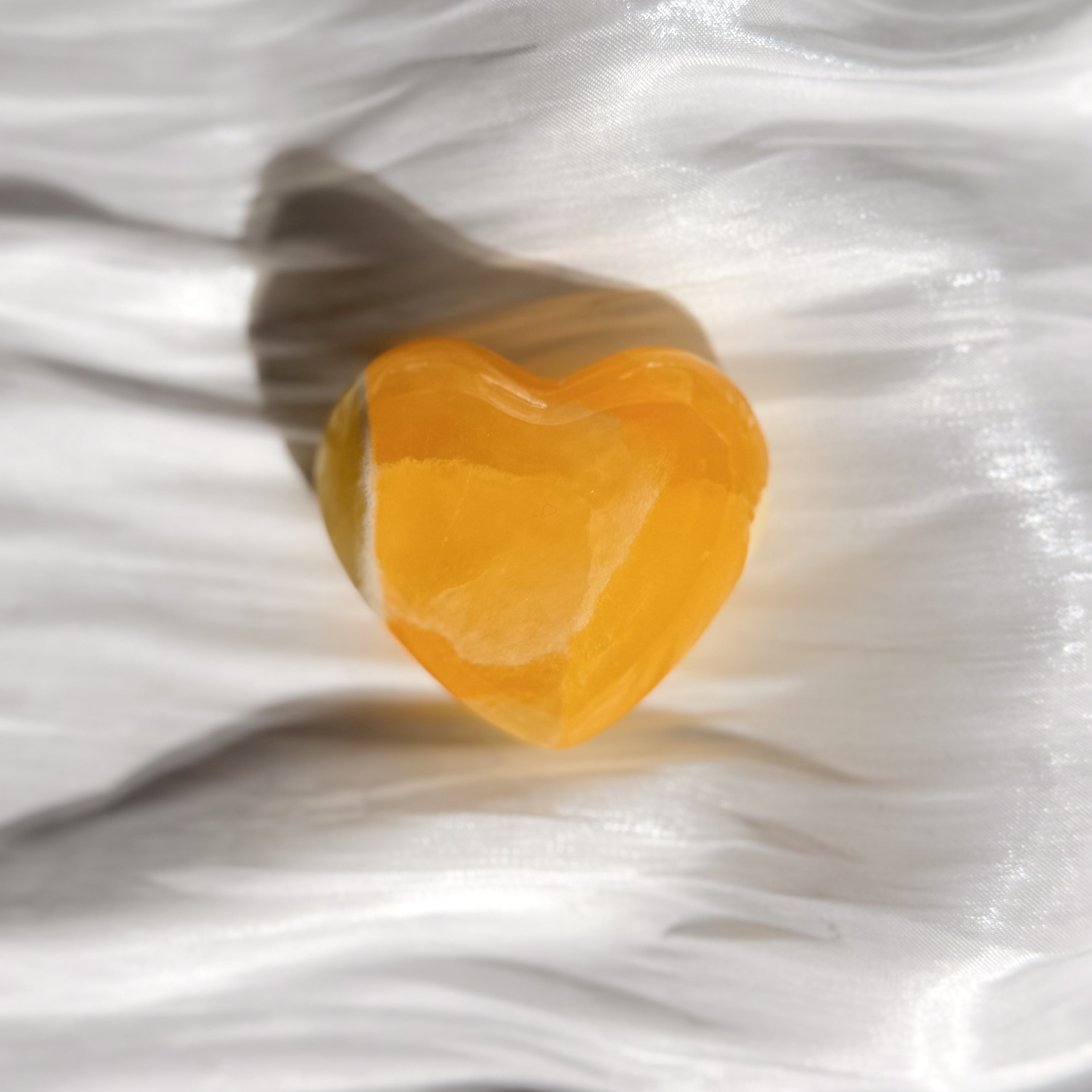 Honey Calcite Heart B