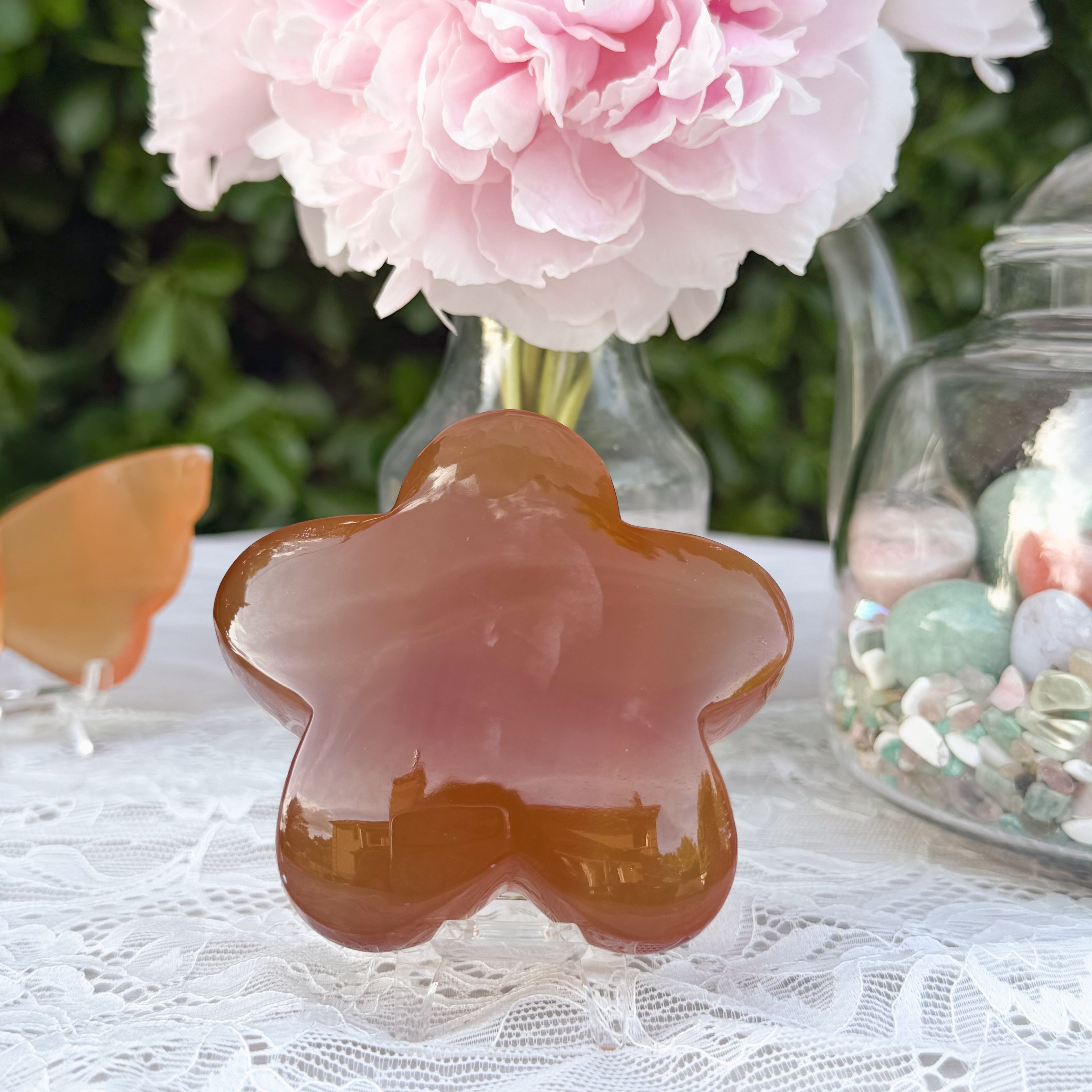 Honey Calcite Star Carving (Choose Your Own)