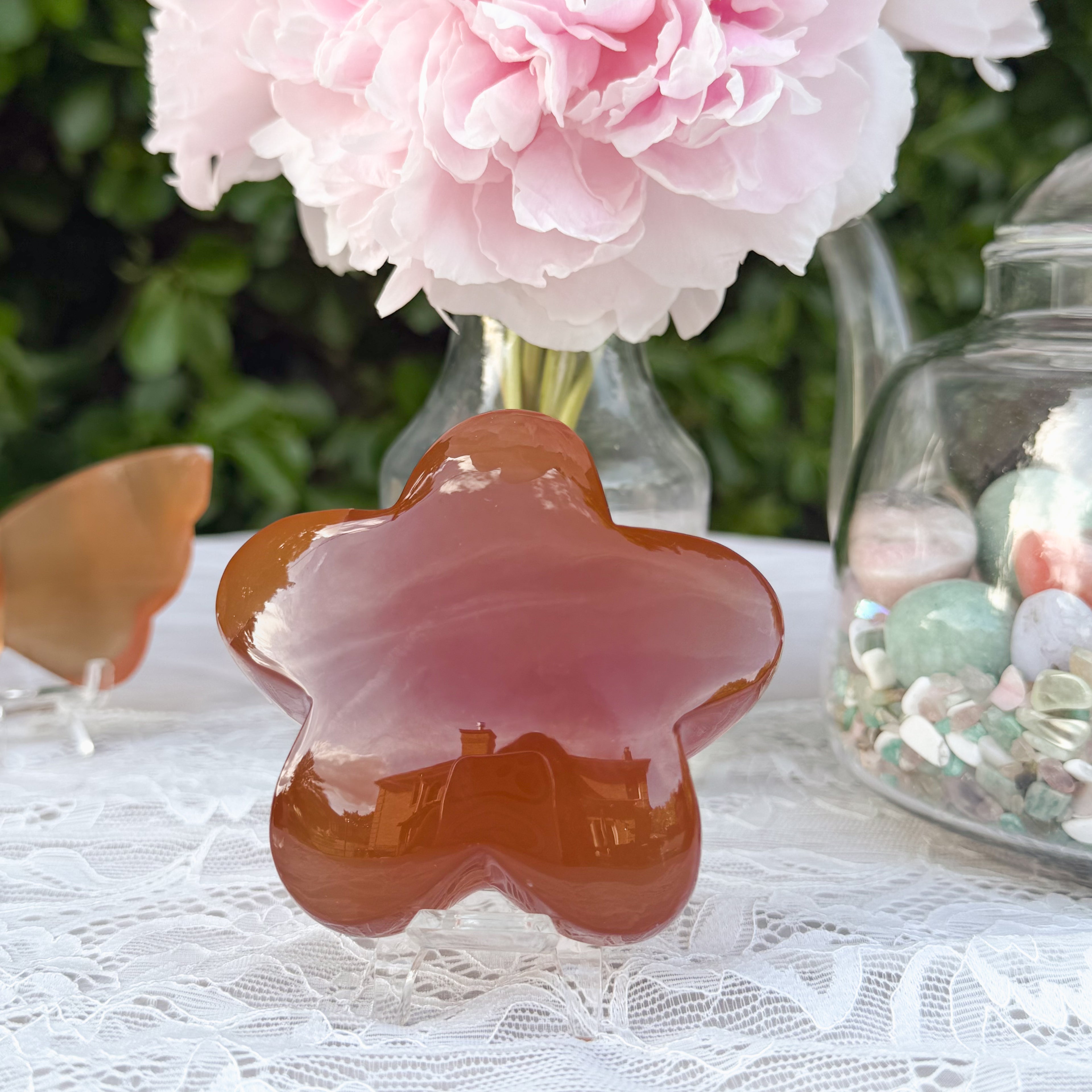 Honey Calcite Star Carving (Choose Your Own)