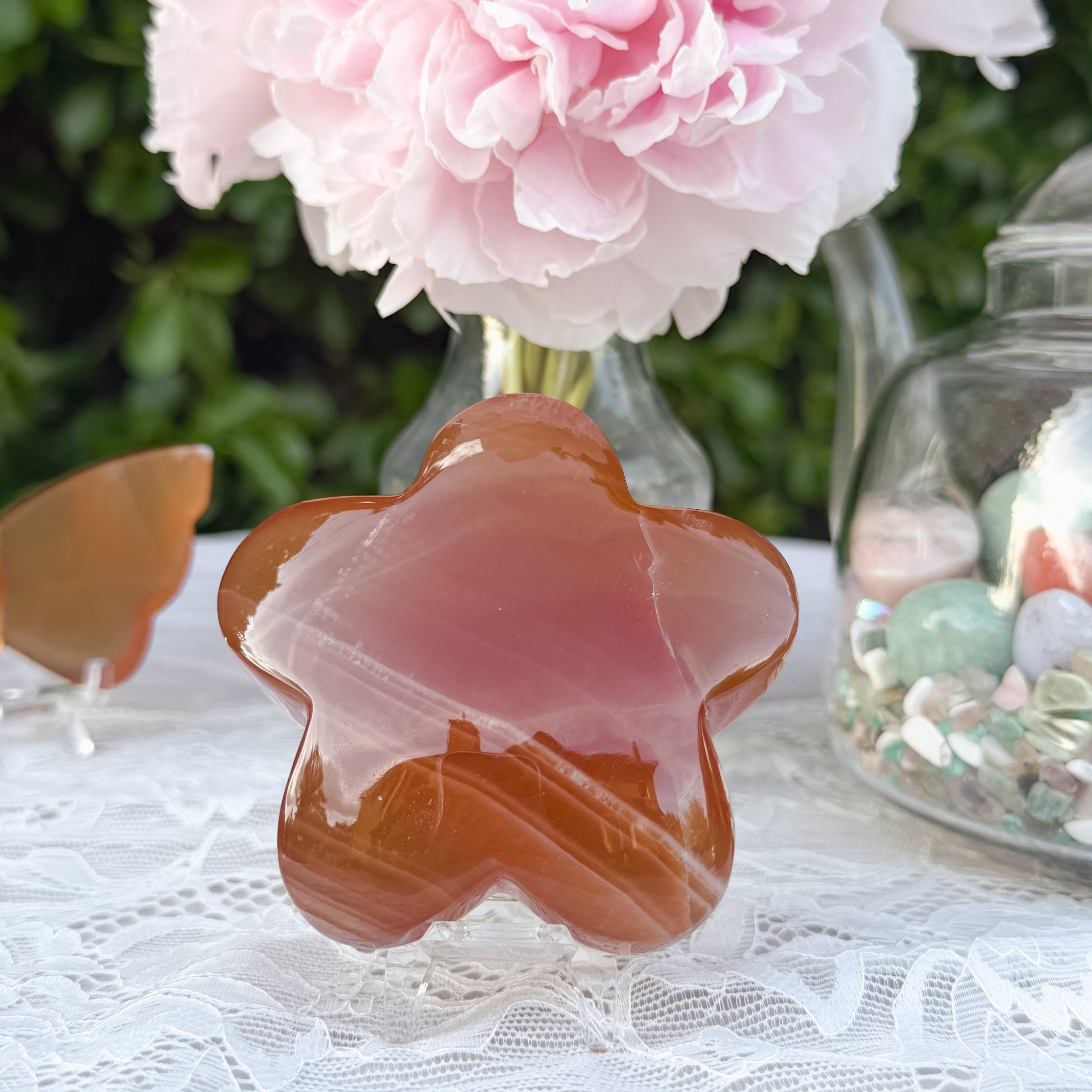 Honey Calcite Star Carving (Choose Your Own)