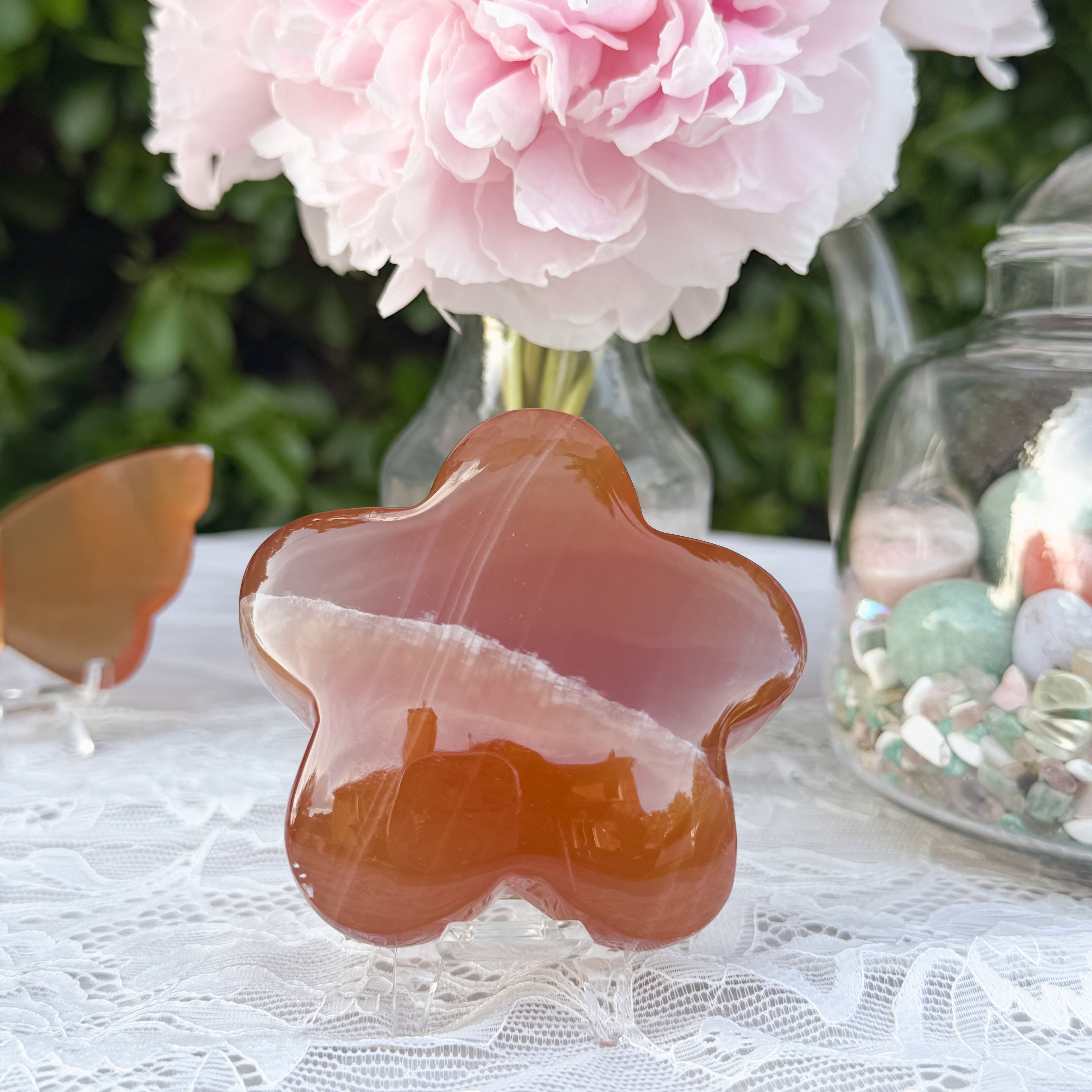 Honey Calcite Star Carving (Choose Your Own)
