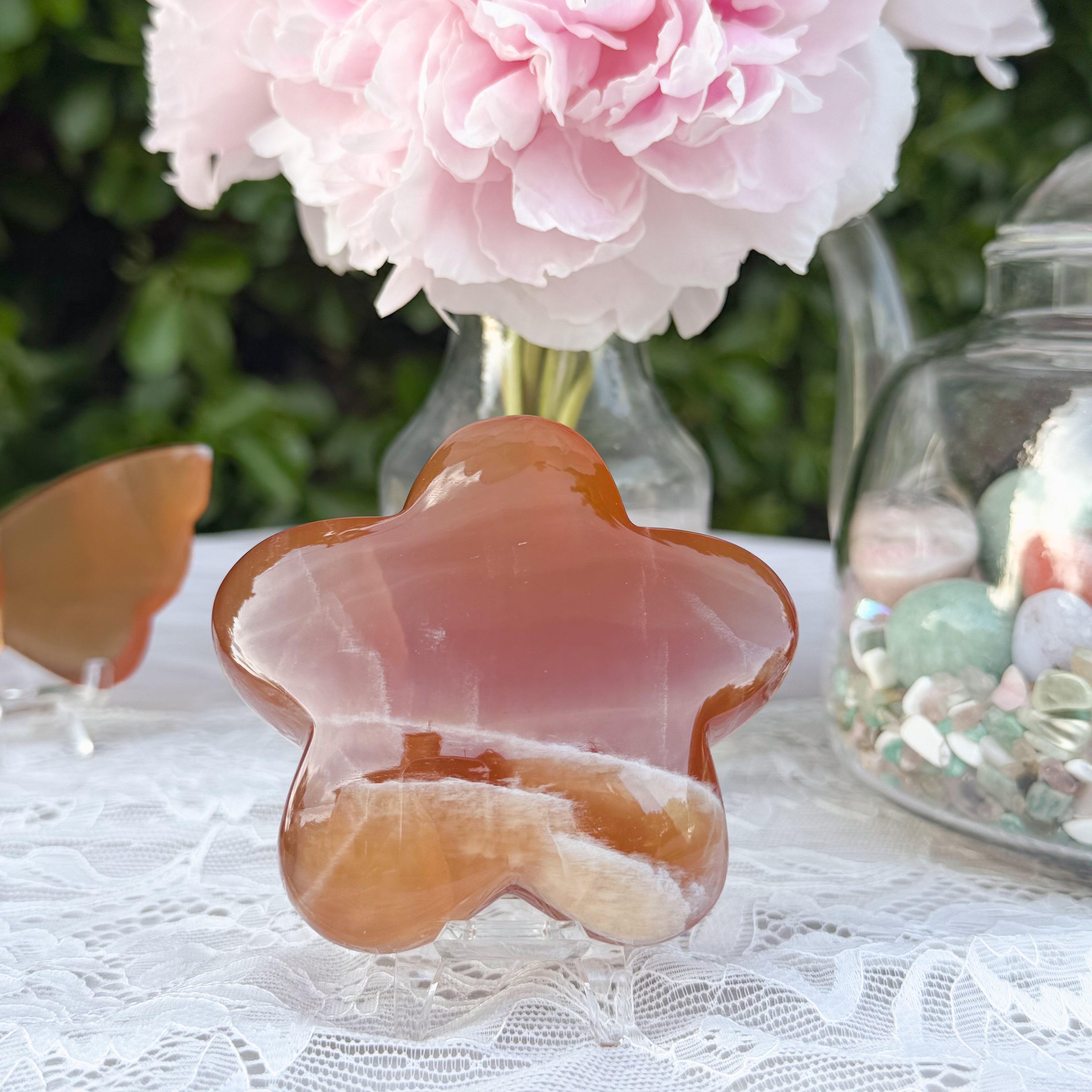 Honey Calcite Star Carving (Choose Your Own)