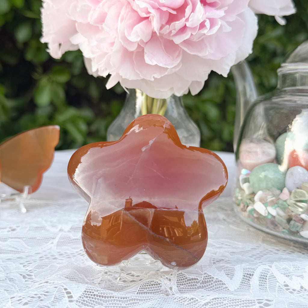 Honey Calcite Star Carving (Choose Your Own)