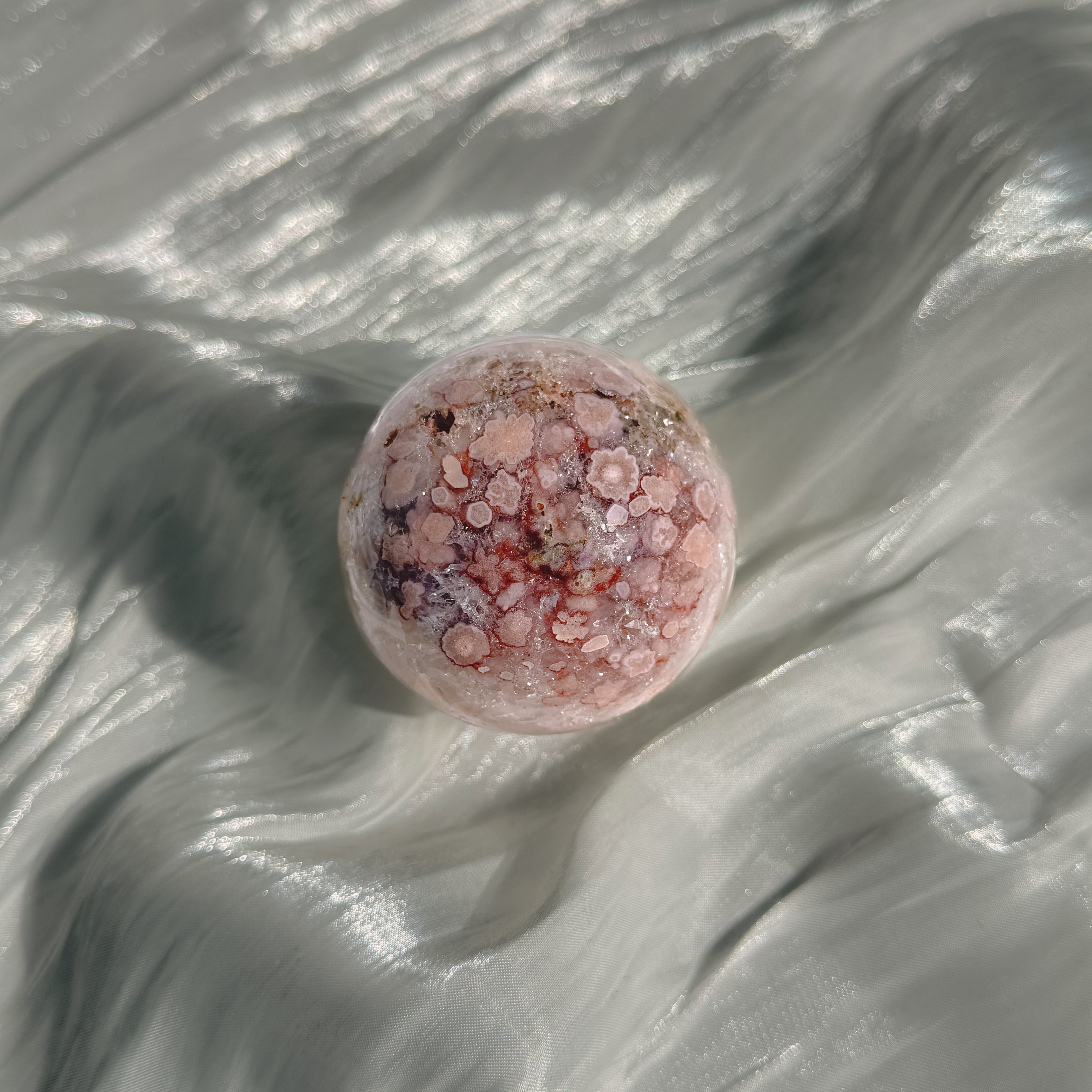 Flower Agate Sphere (C)- Full Bloom