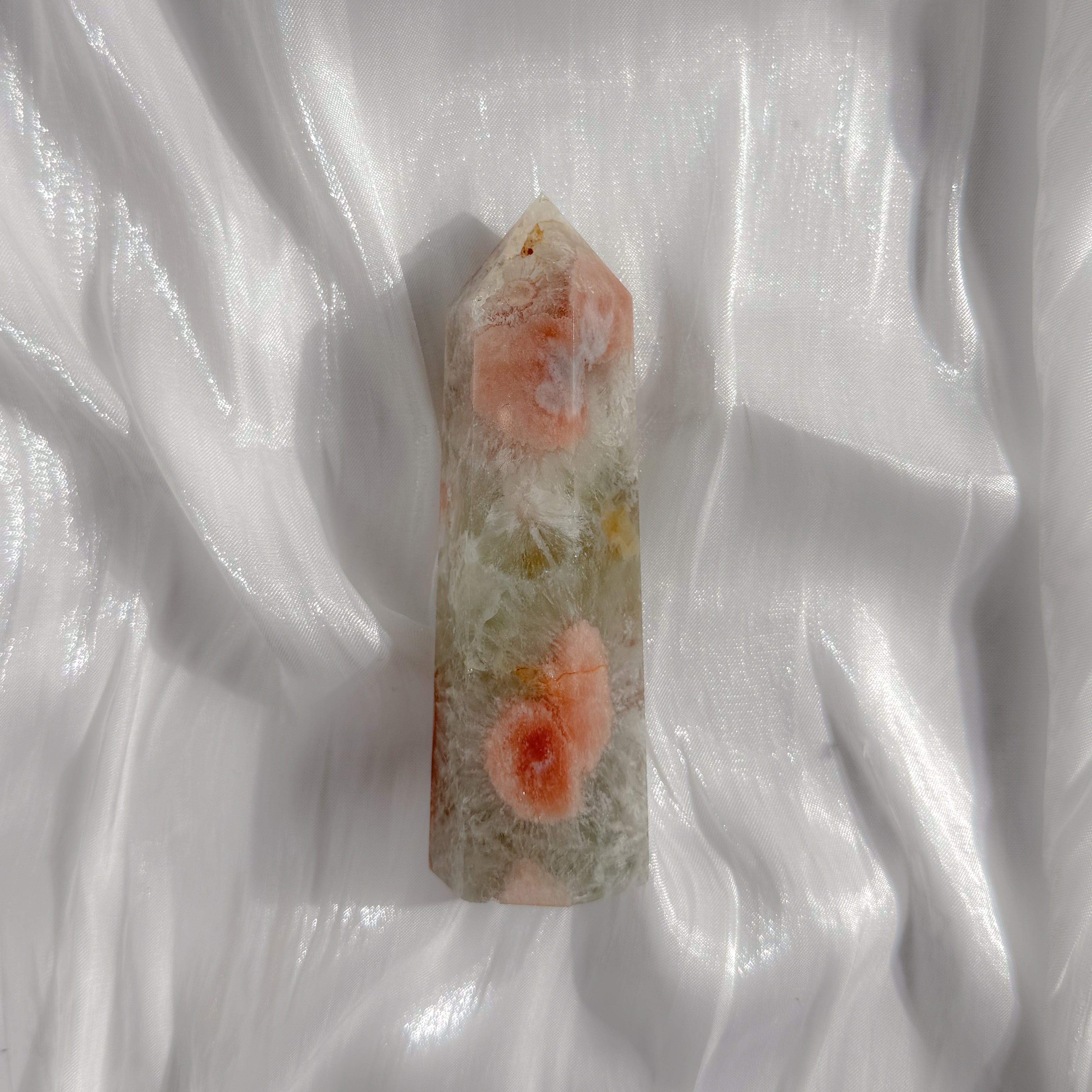 Green Flower Agate Tower A