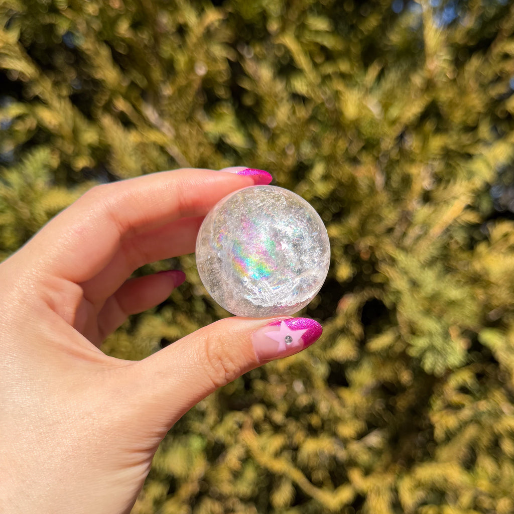 Rainbow Clear Quartz Sphere E