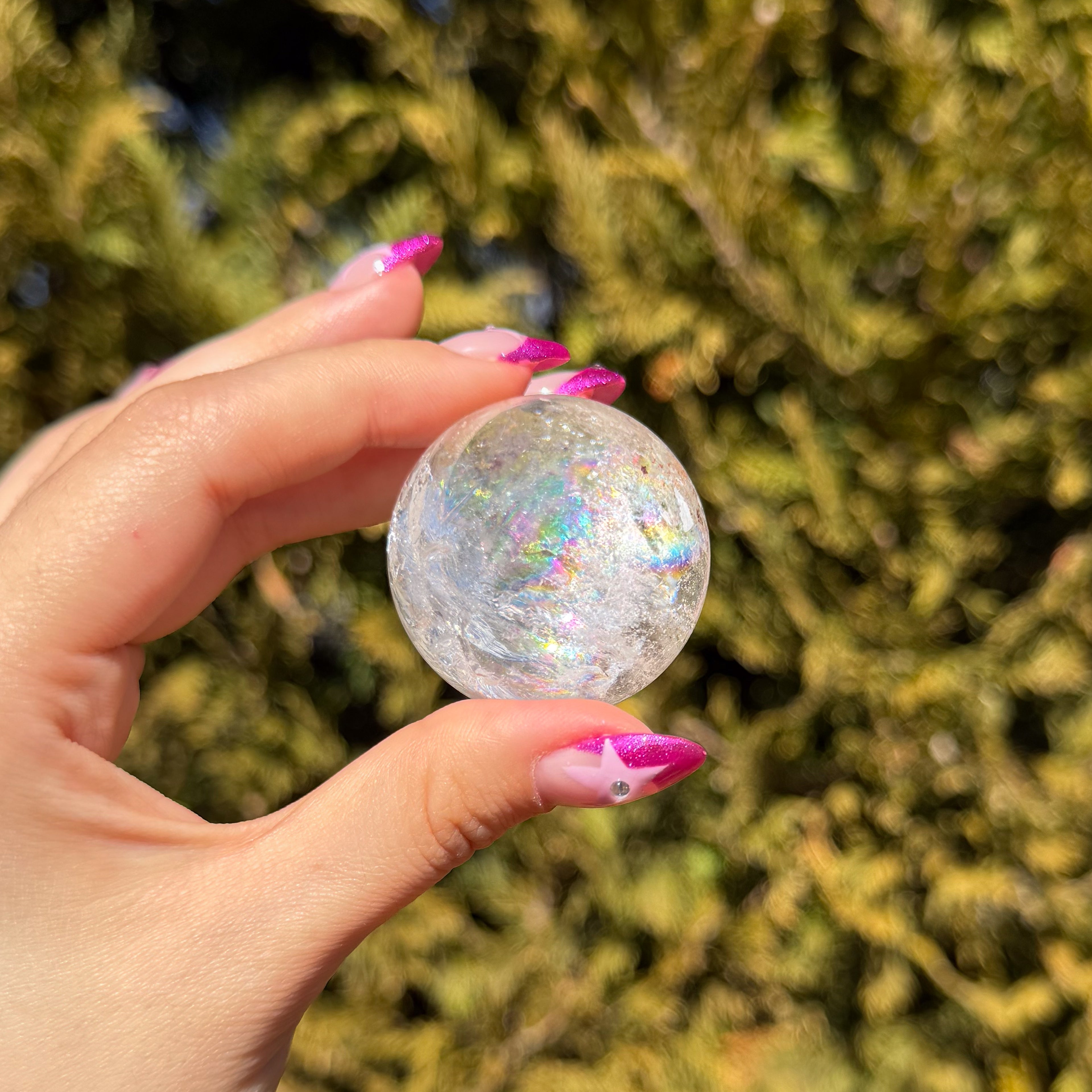 Rainbow Clear Quartz Sphere E
