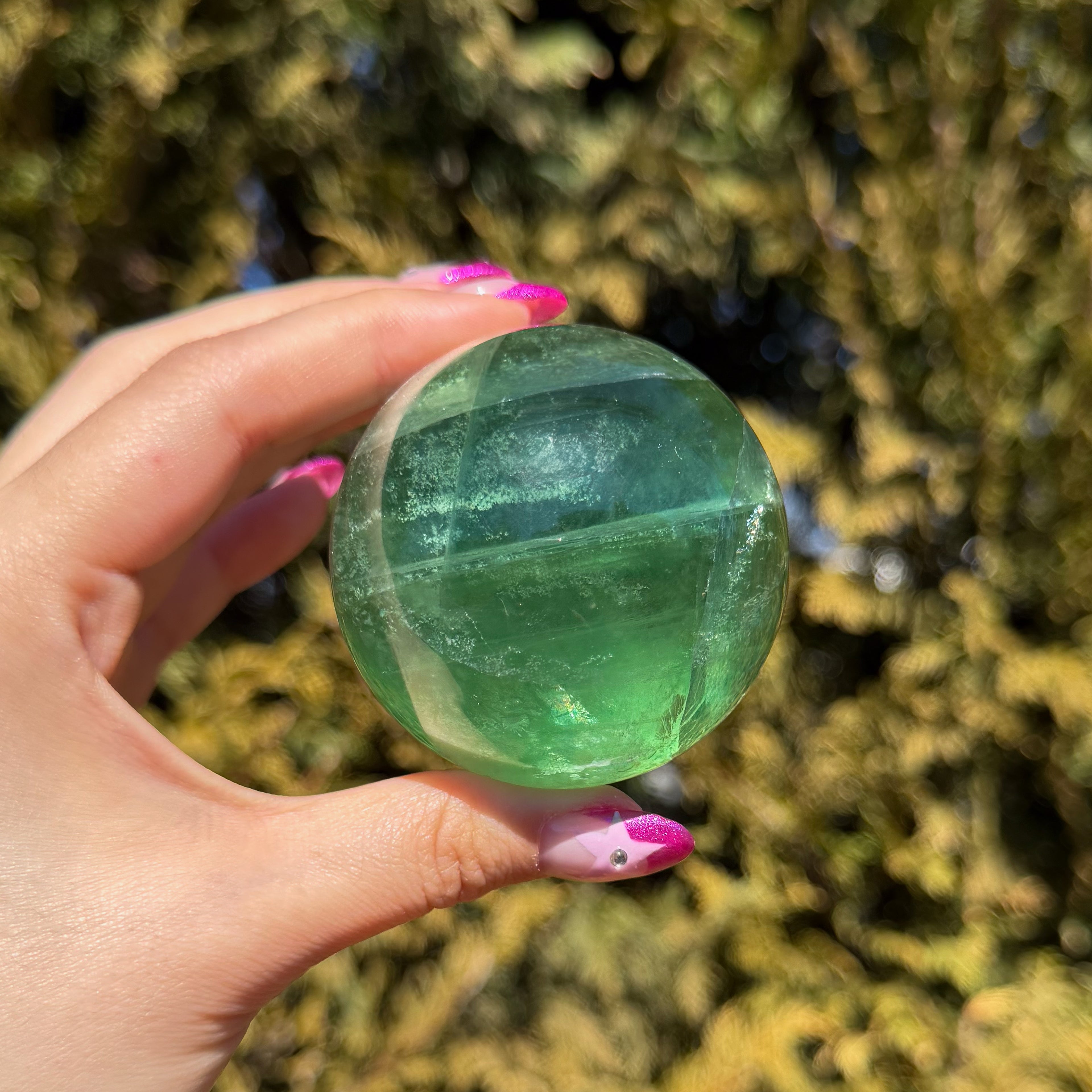 Green Fluorite Sphere A