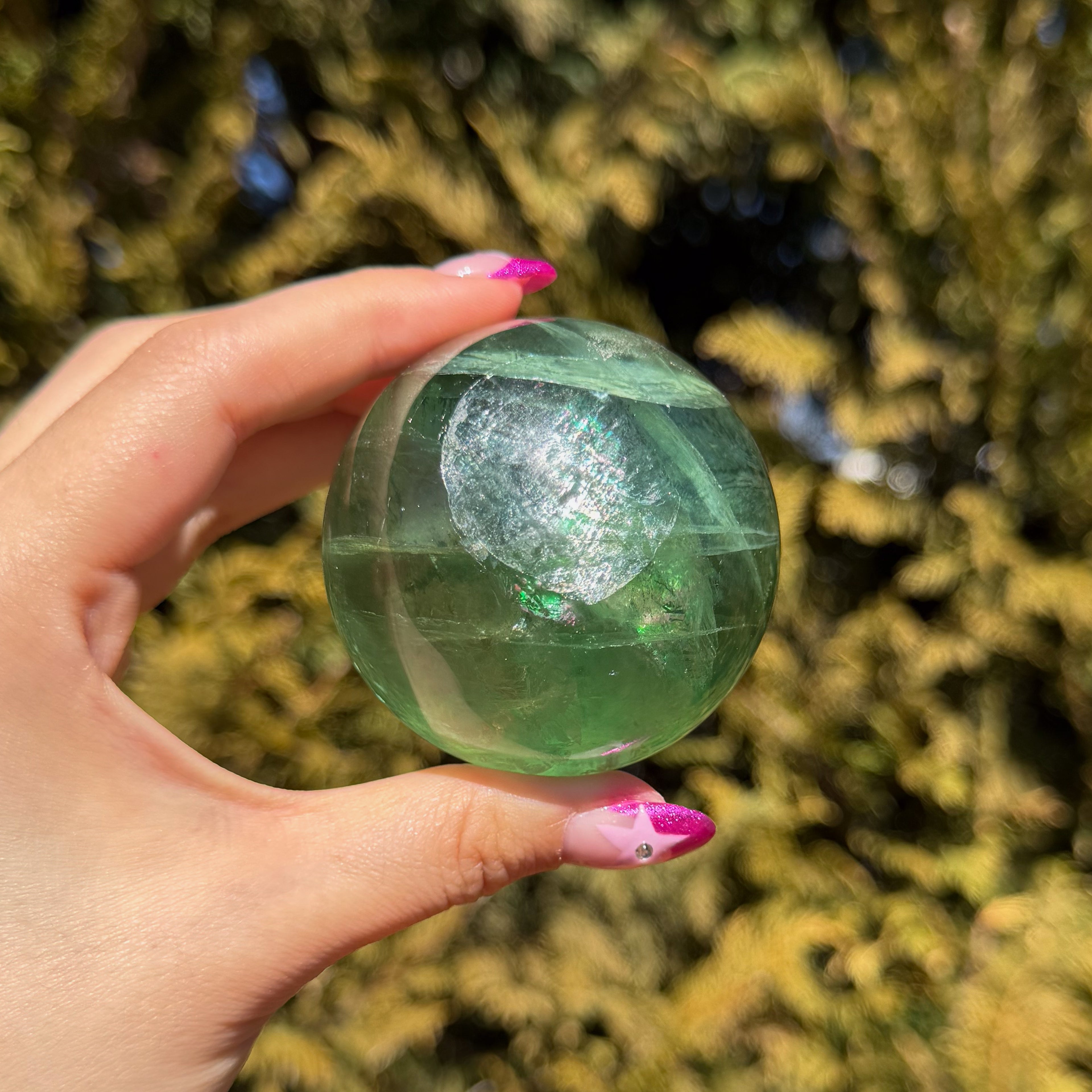 Green Fluorite Sphere A
