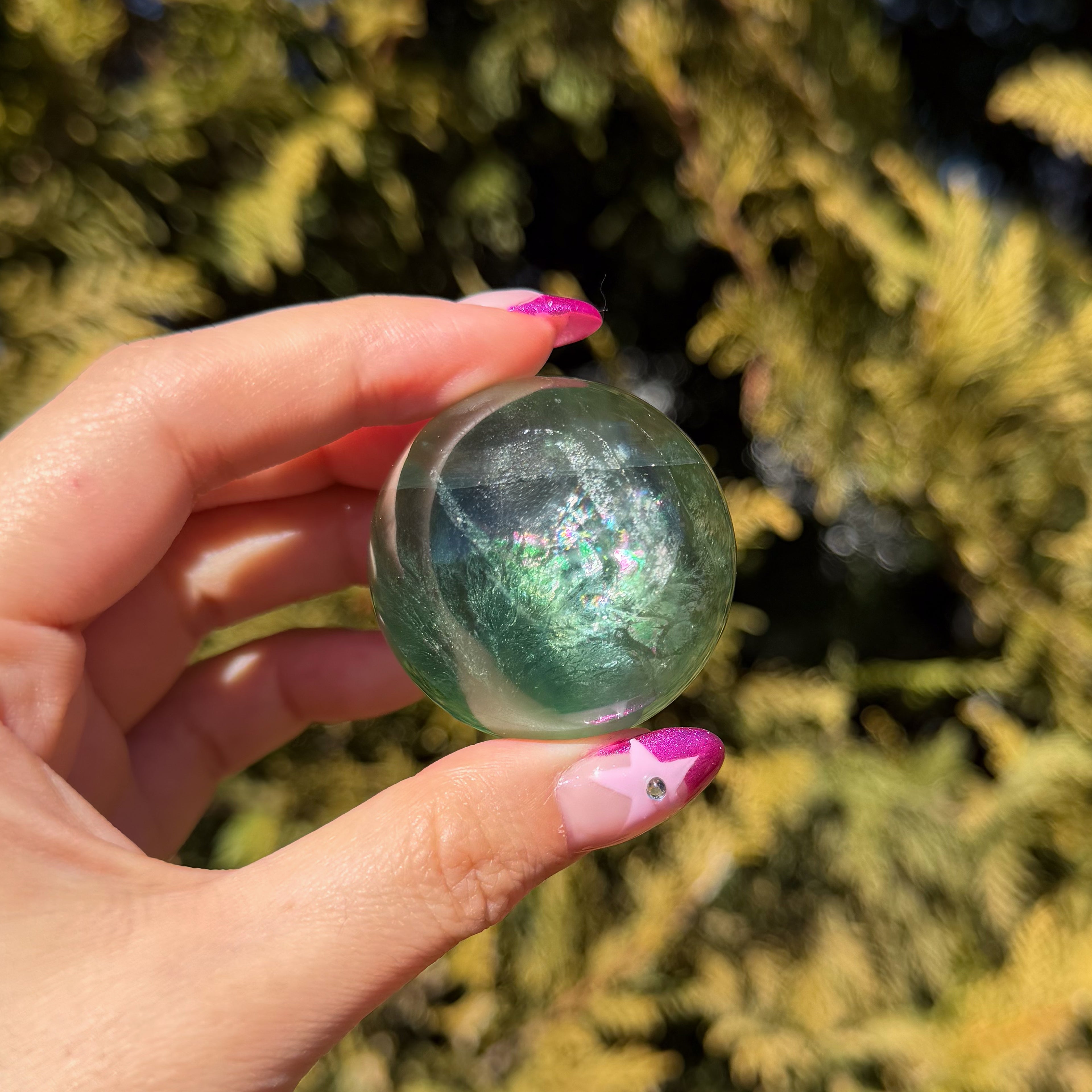 Green Fluorite Sphere D