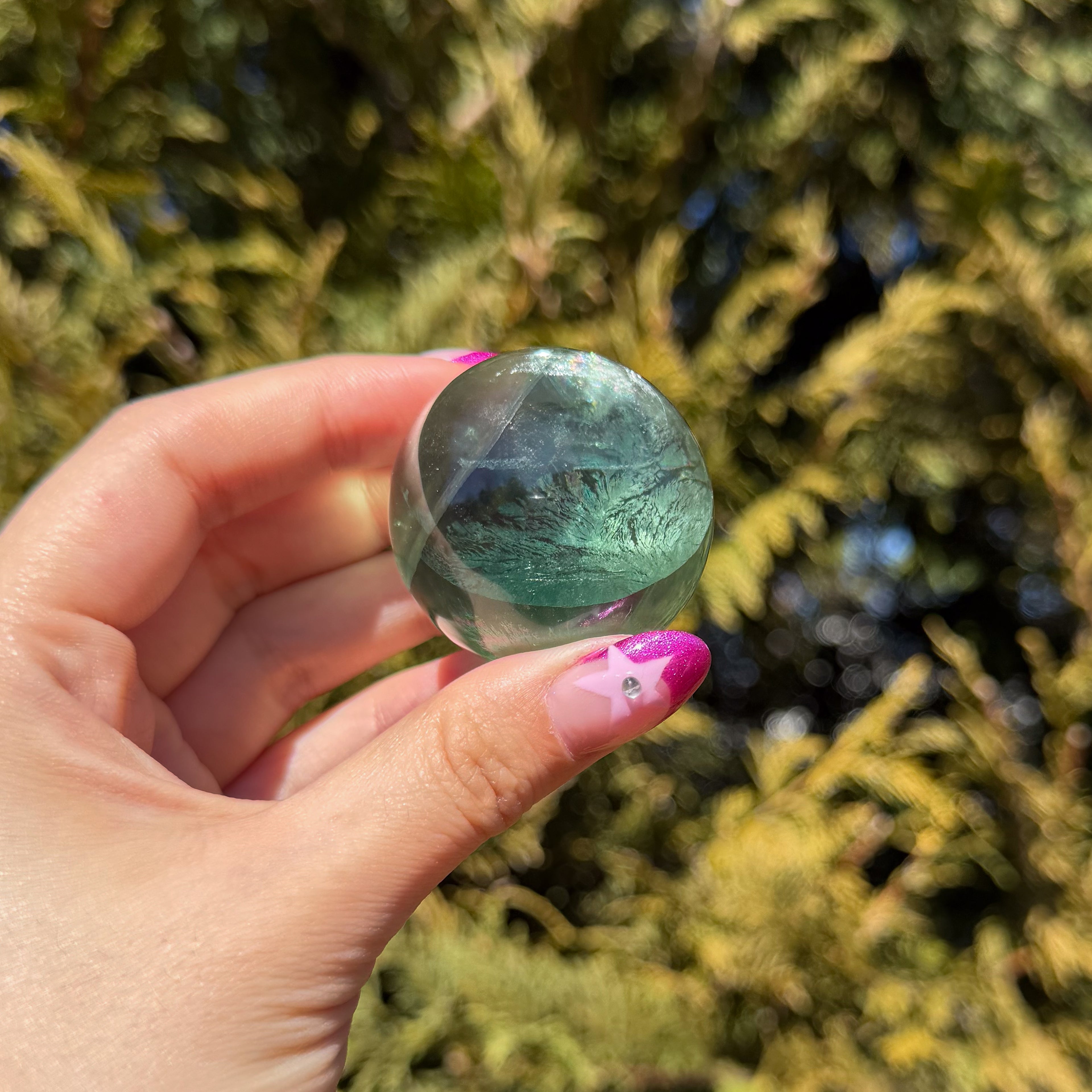 Green Fluorite Sphere D