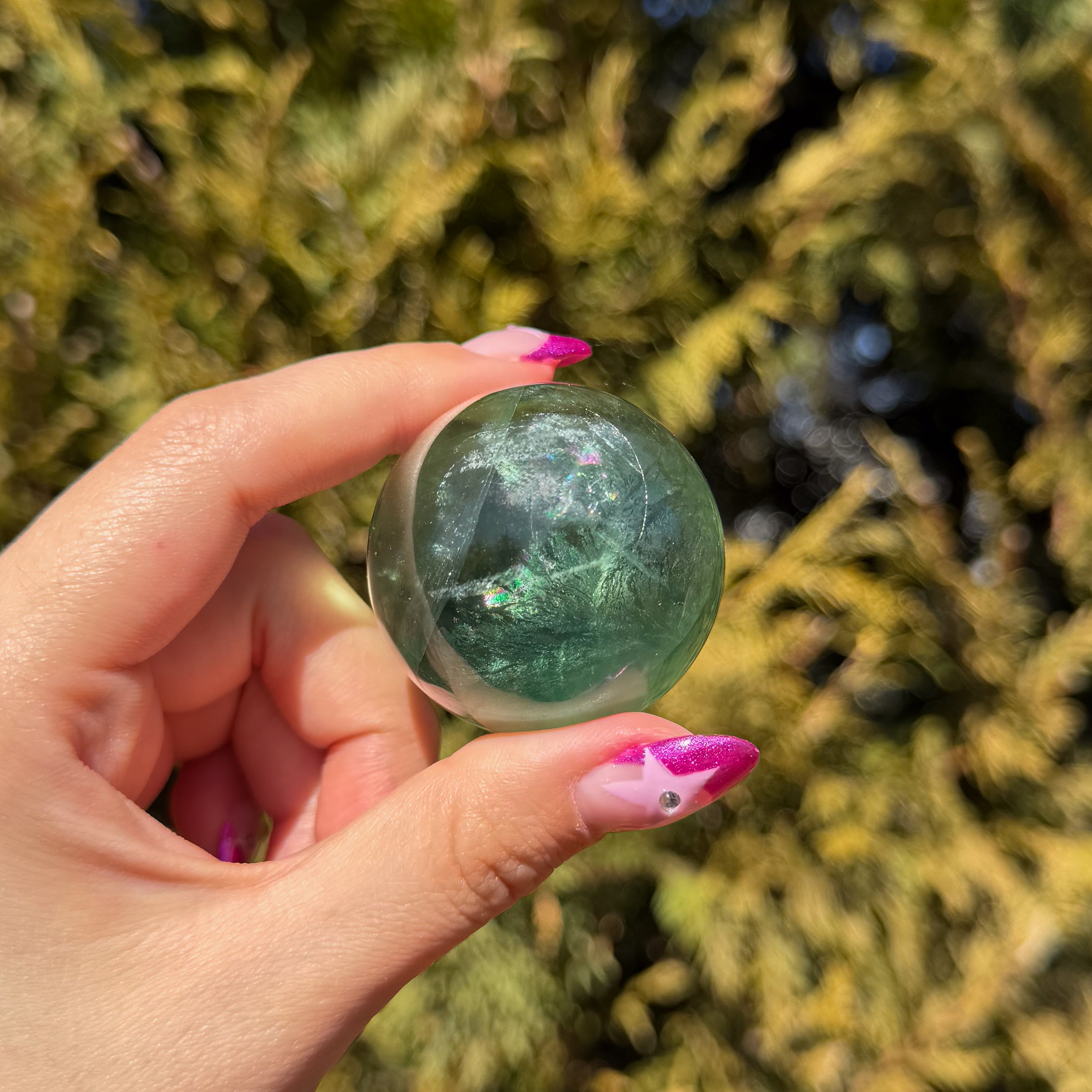 Green Fluorite Sphere D