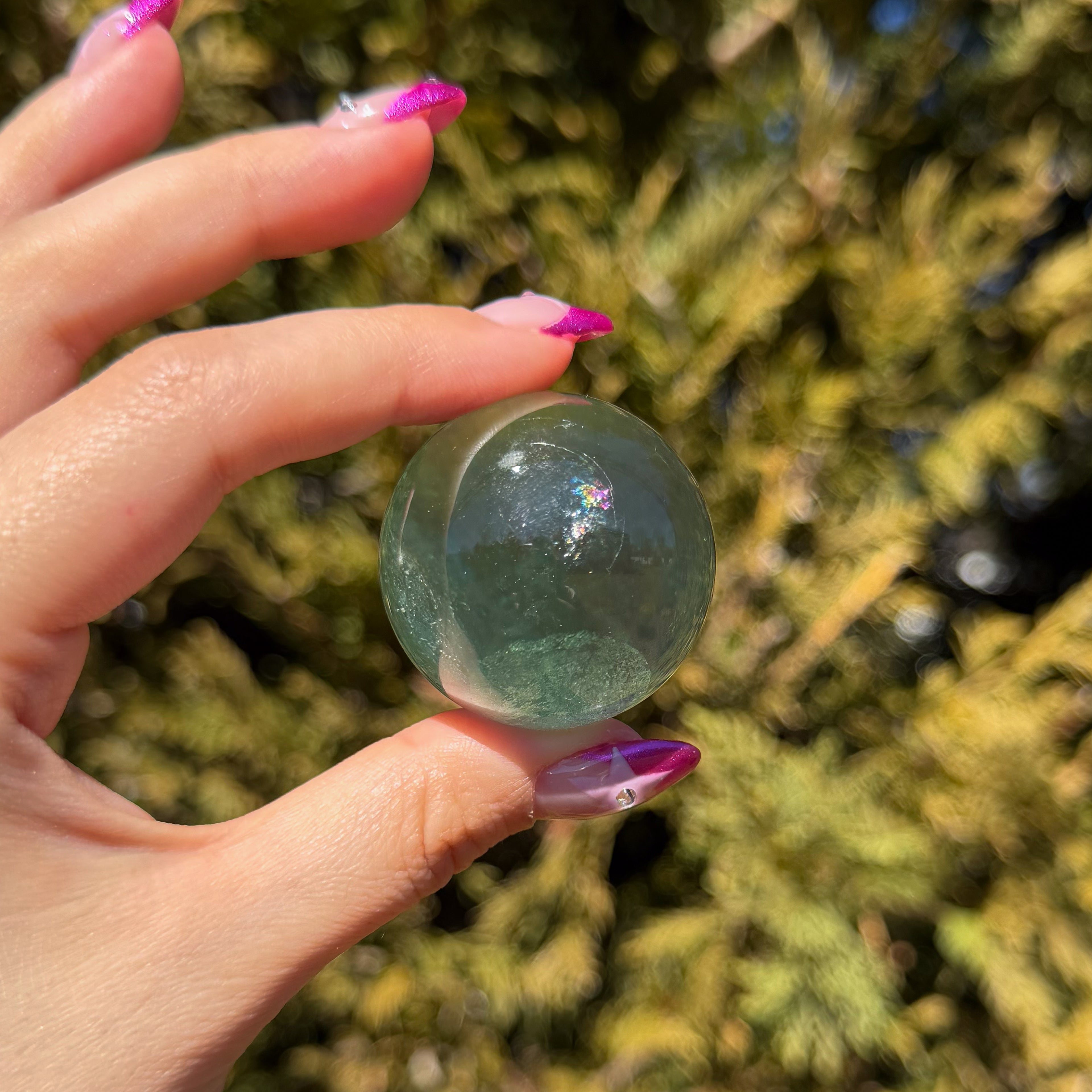 Green Fluorite Sphere E (Very Clear)