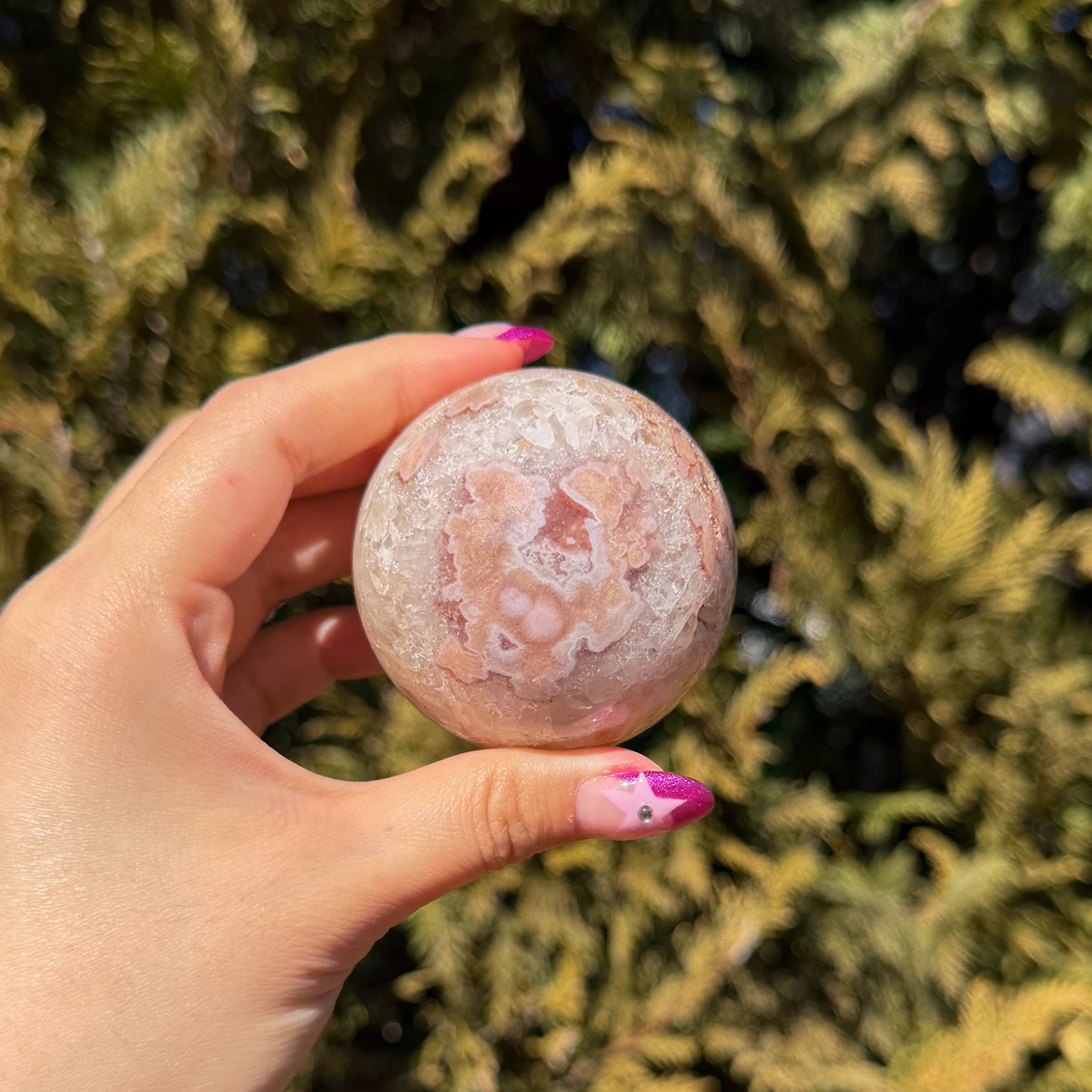 Flower Agate Sphere (C)- Full Bloom