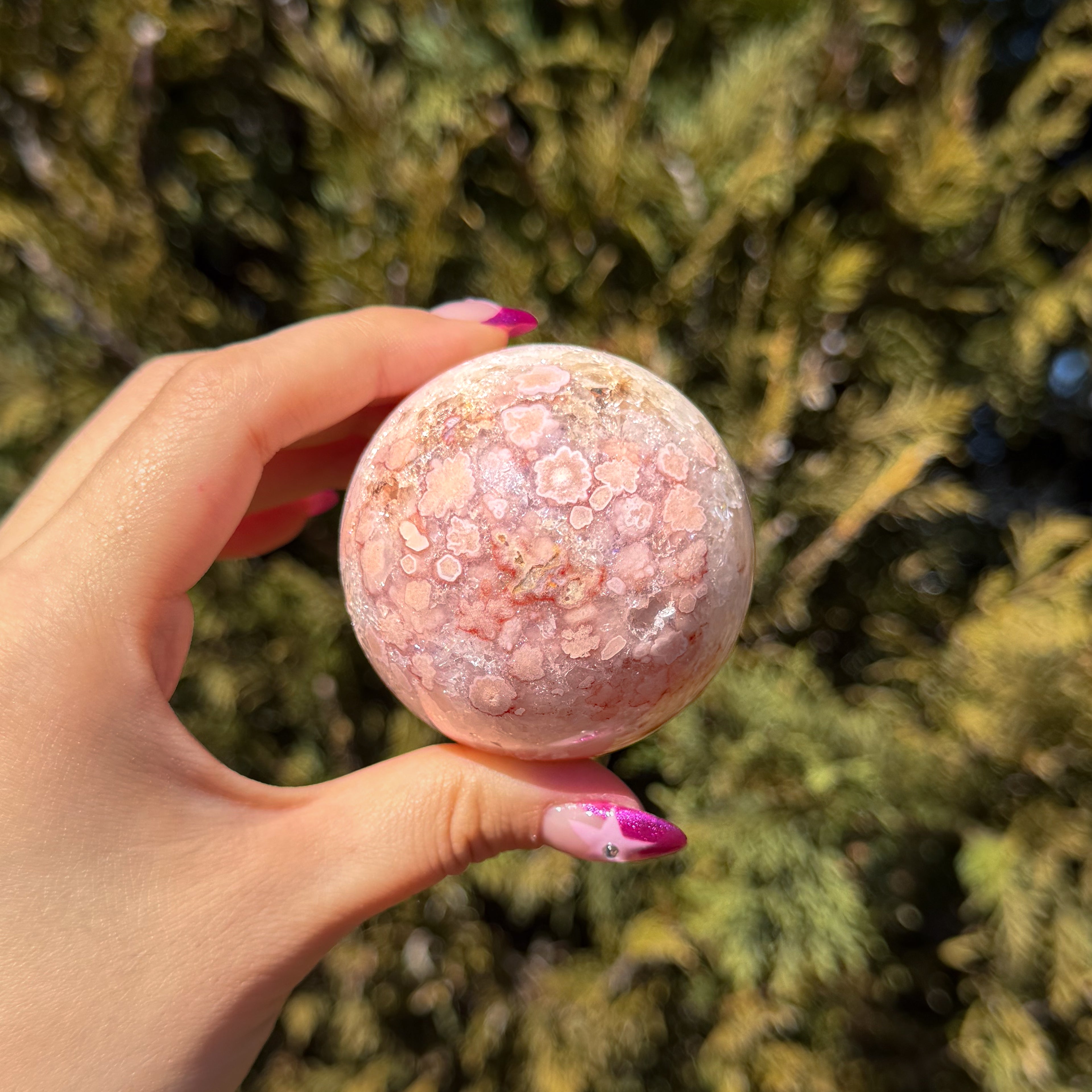 Flower Agate Sphere (C)- Full Bloom