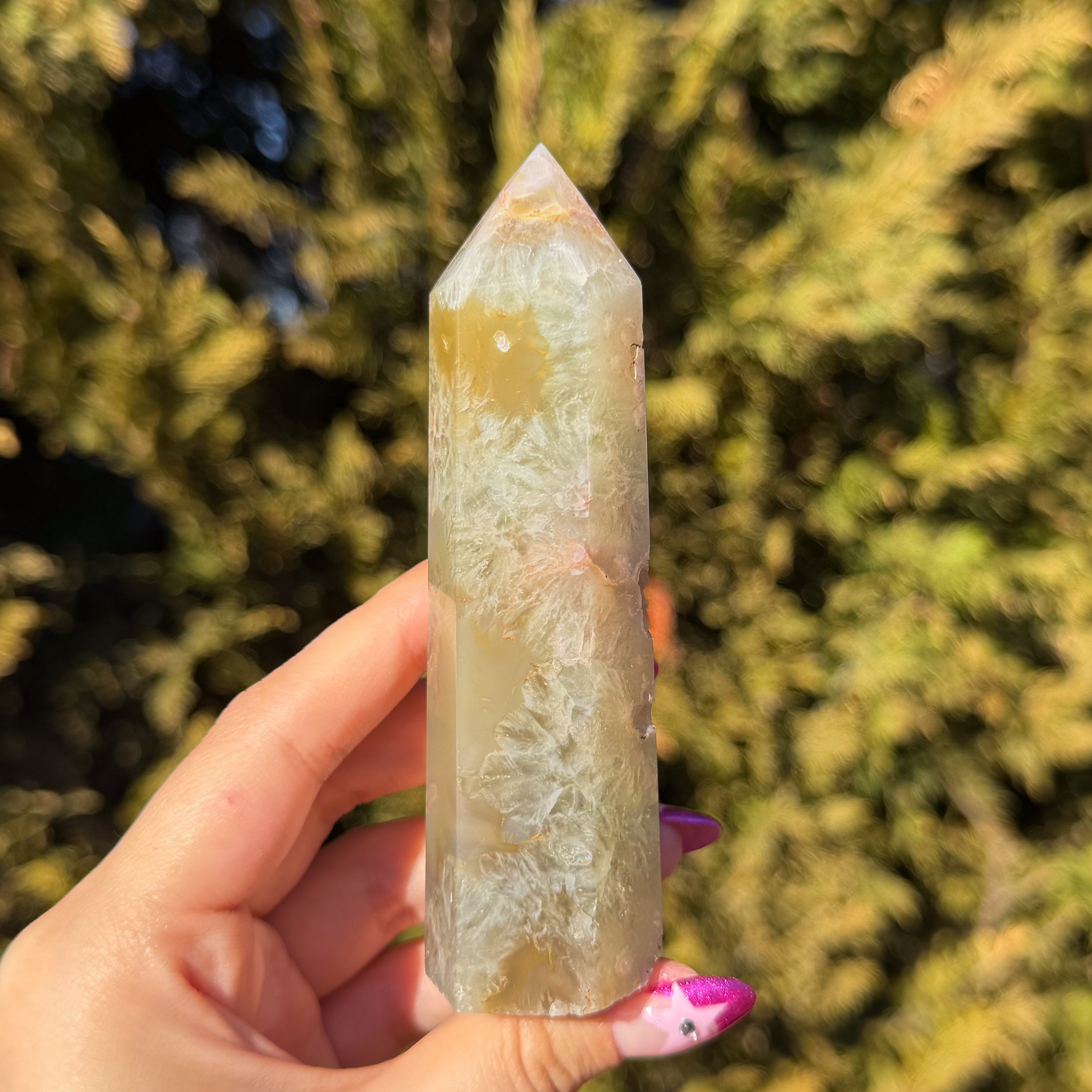 Green Flower Agate Tower B (muted)