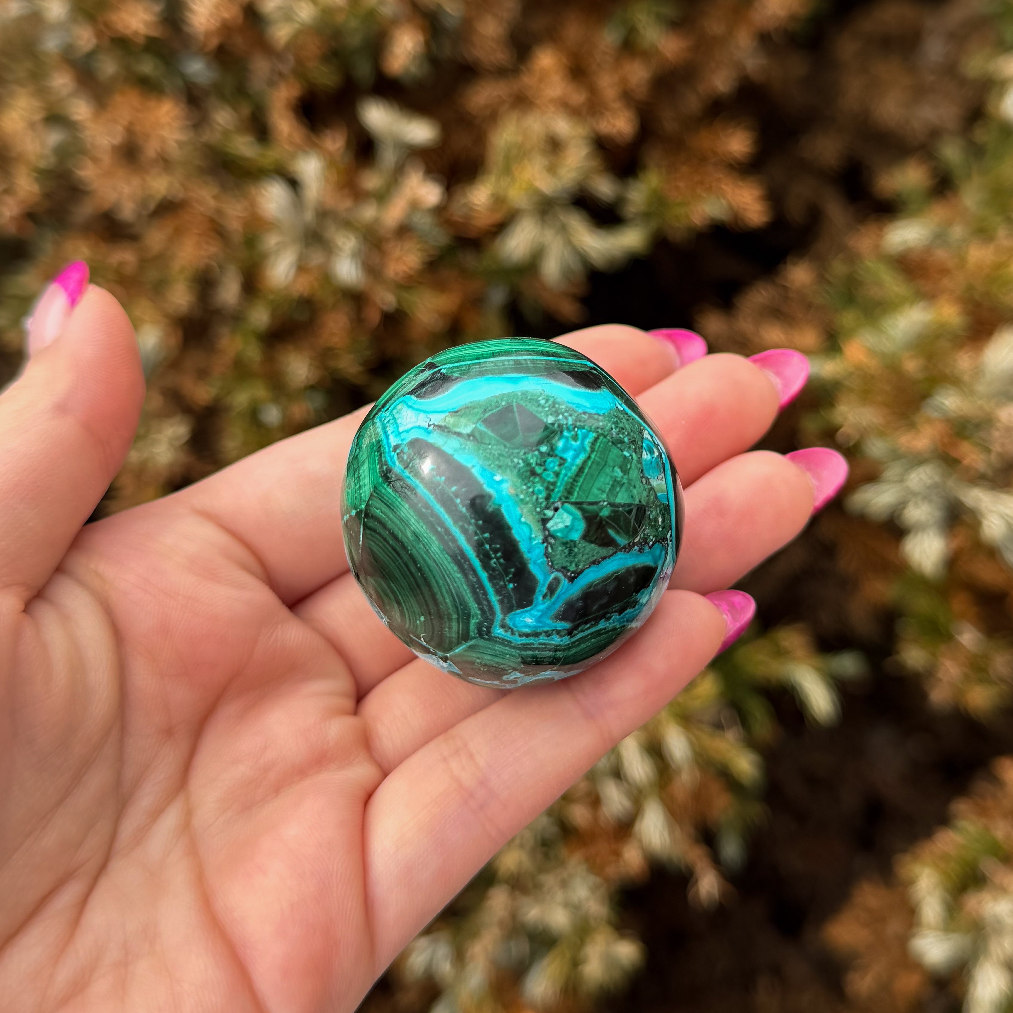 Malachite Chrysocolla Sphere B (High Grade)