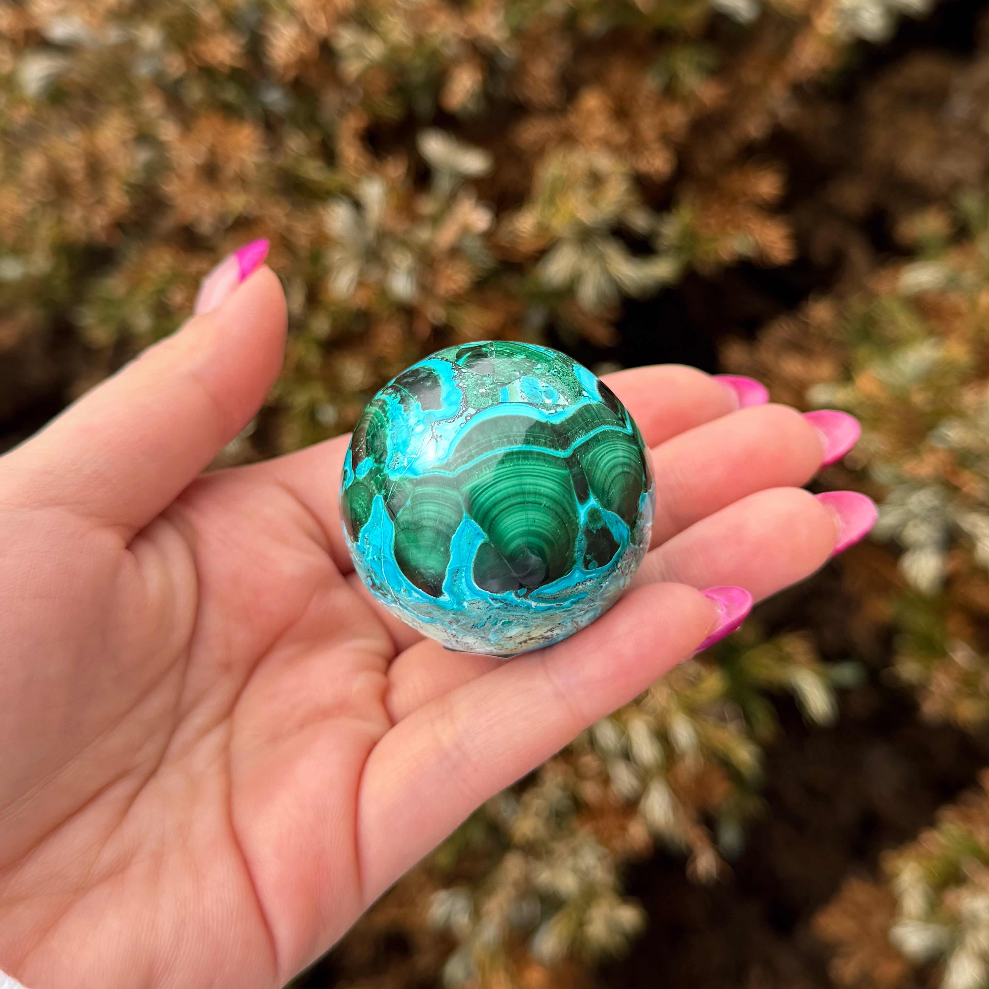 Malachite Chrysocolla Sphere B (High Grade)