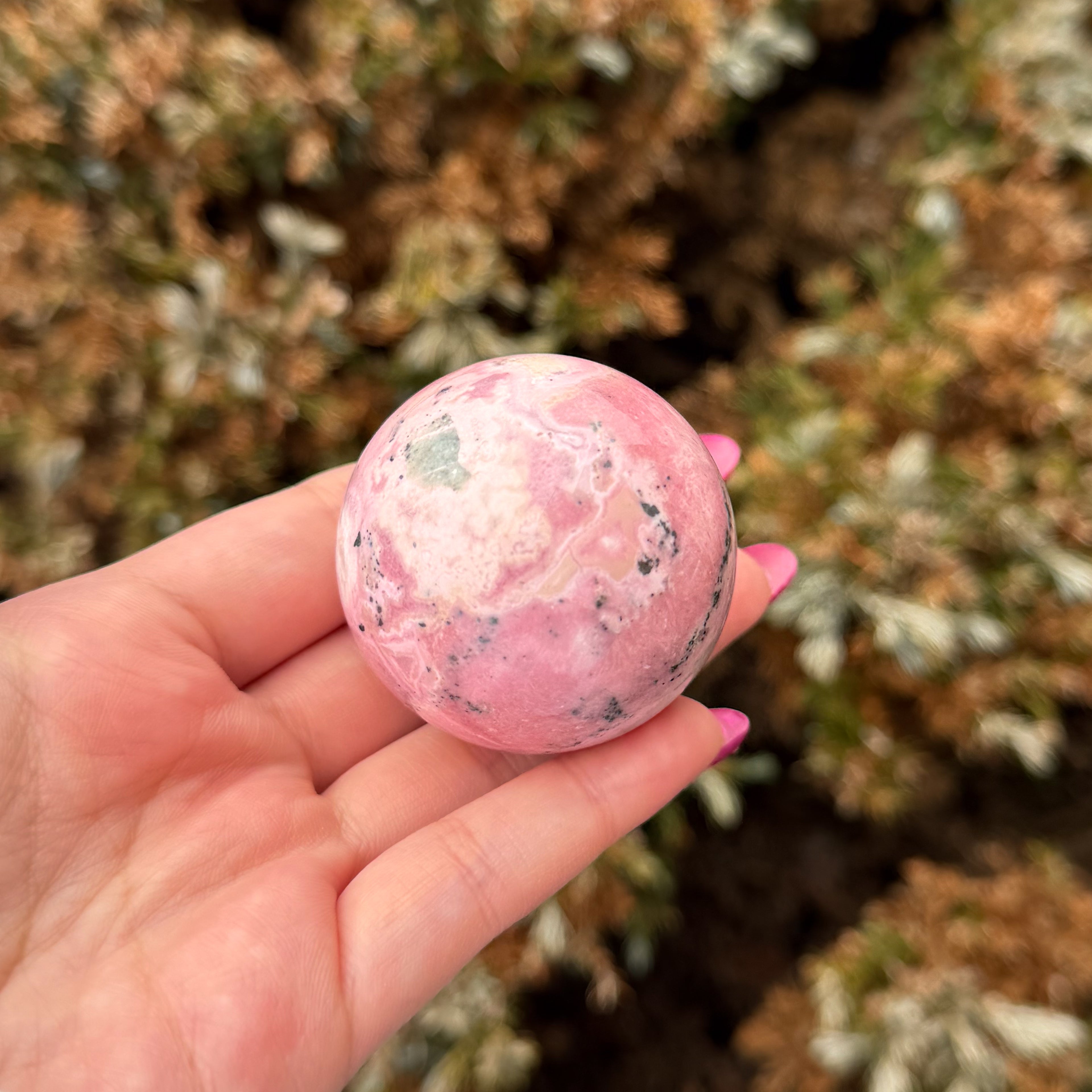 Peruvian Rhodonite Sphere D (High Grade)