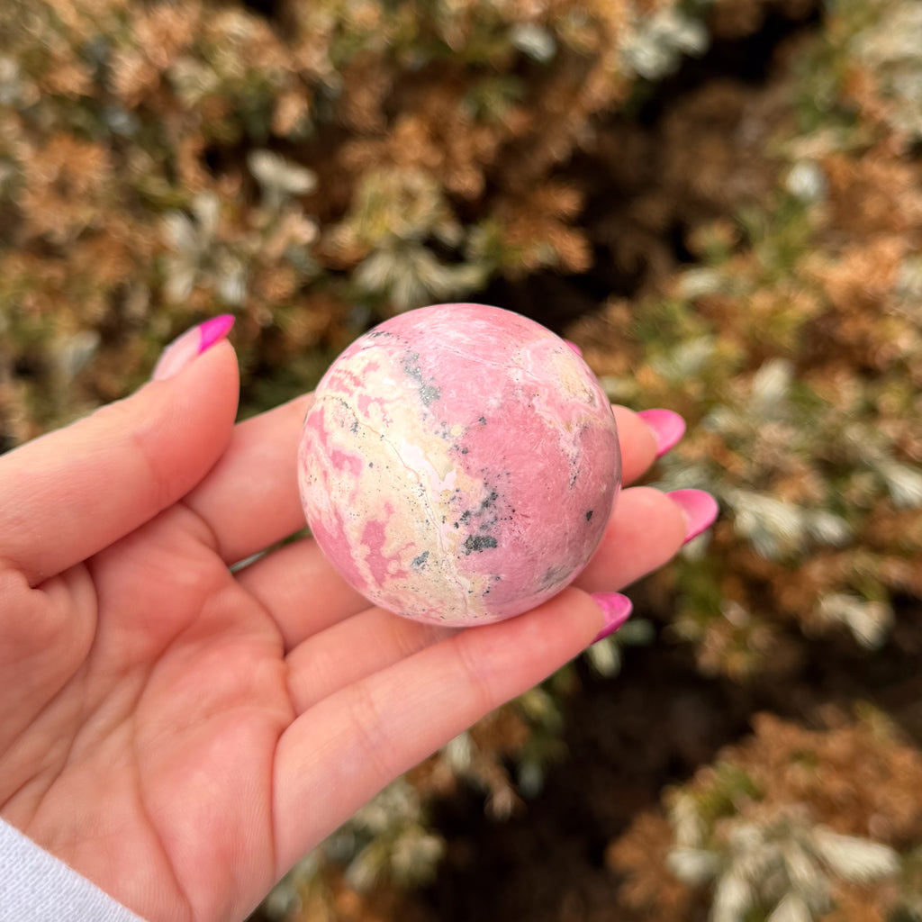 Peruvian Rhodonite Sphere D (High Grade)