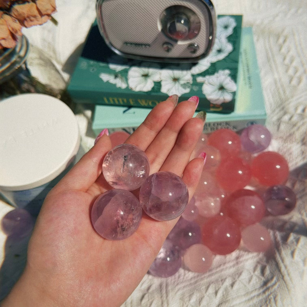 Amethyst Sphere with Rainbow Inclusions (Intuitively Picked)