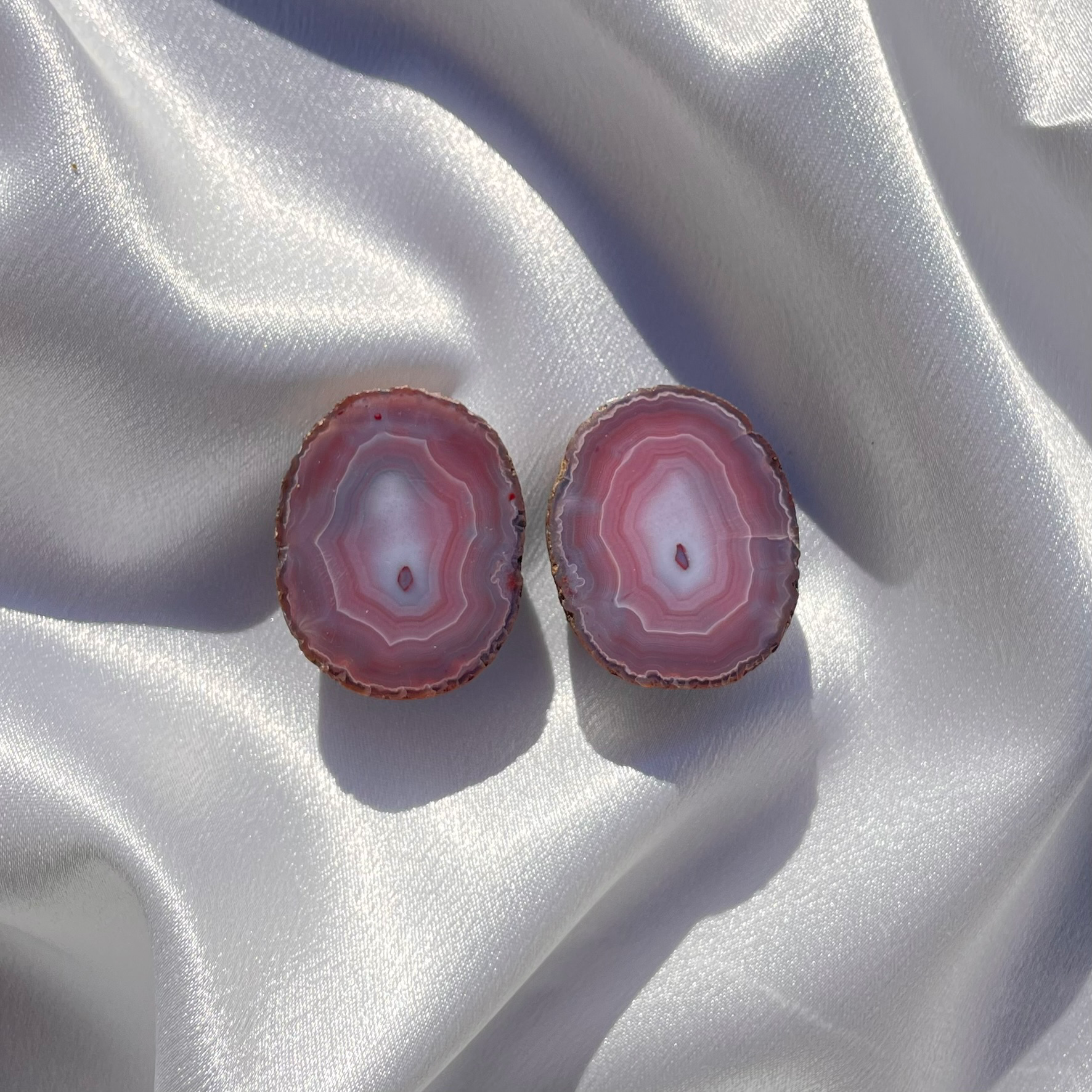 Zhanguo Agate Pair E (Muted Pink)
